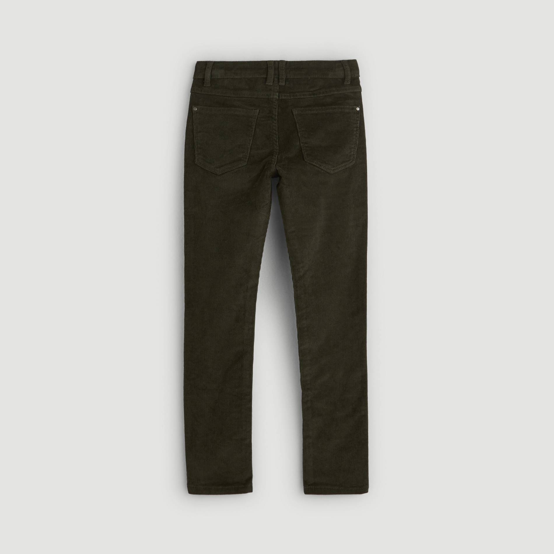 Pantalon en velours coupe slim, Vert foncé, large image number 1.0