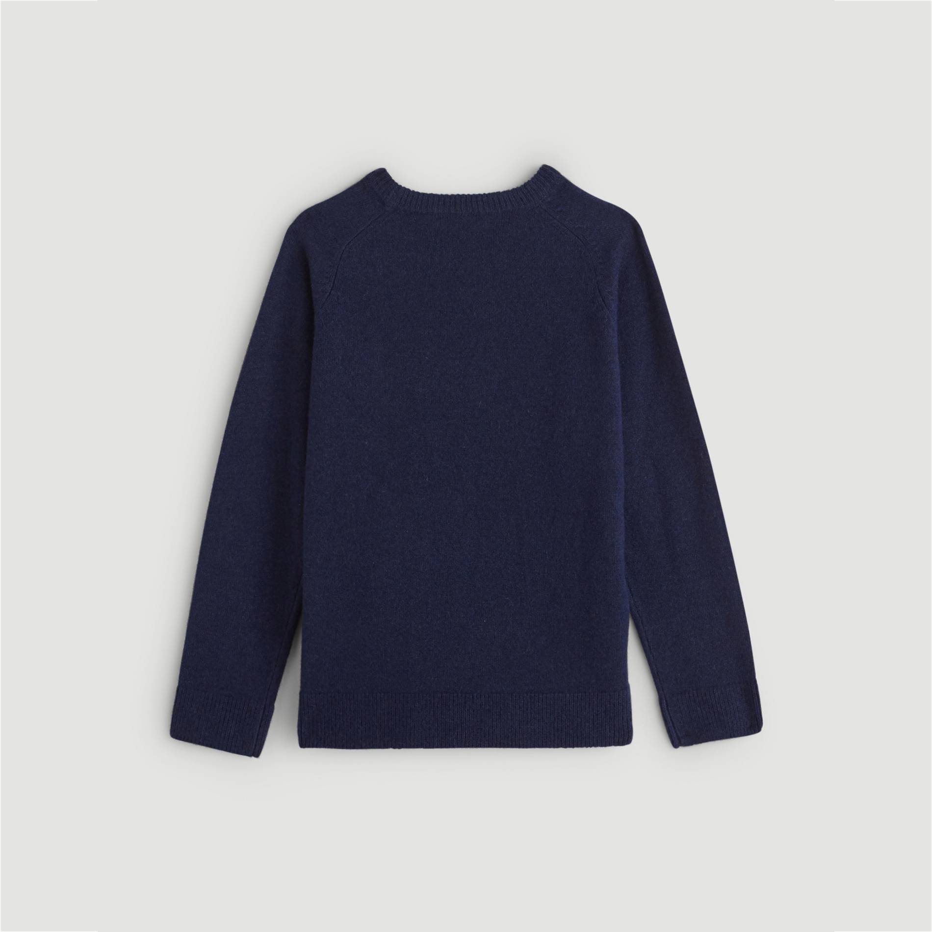 Pull col rond en cachemire, Bleu marine, large image number 1