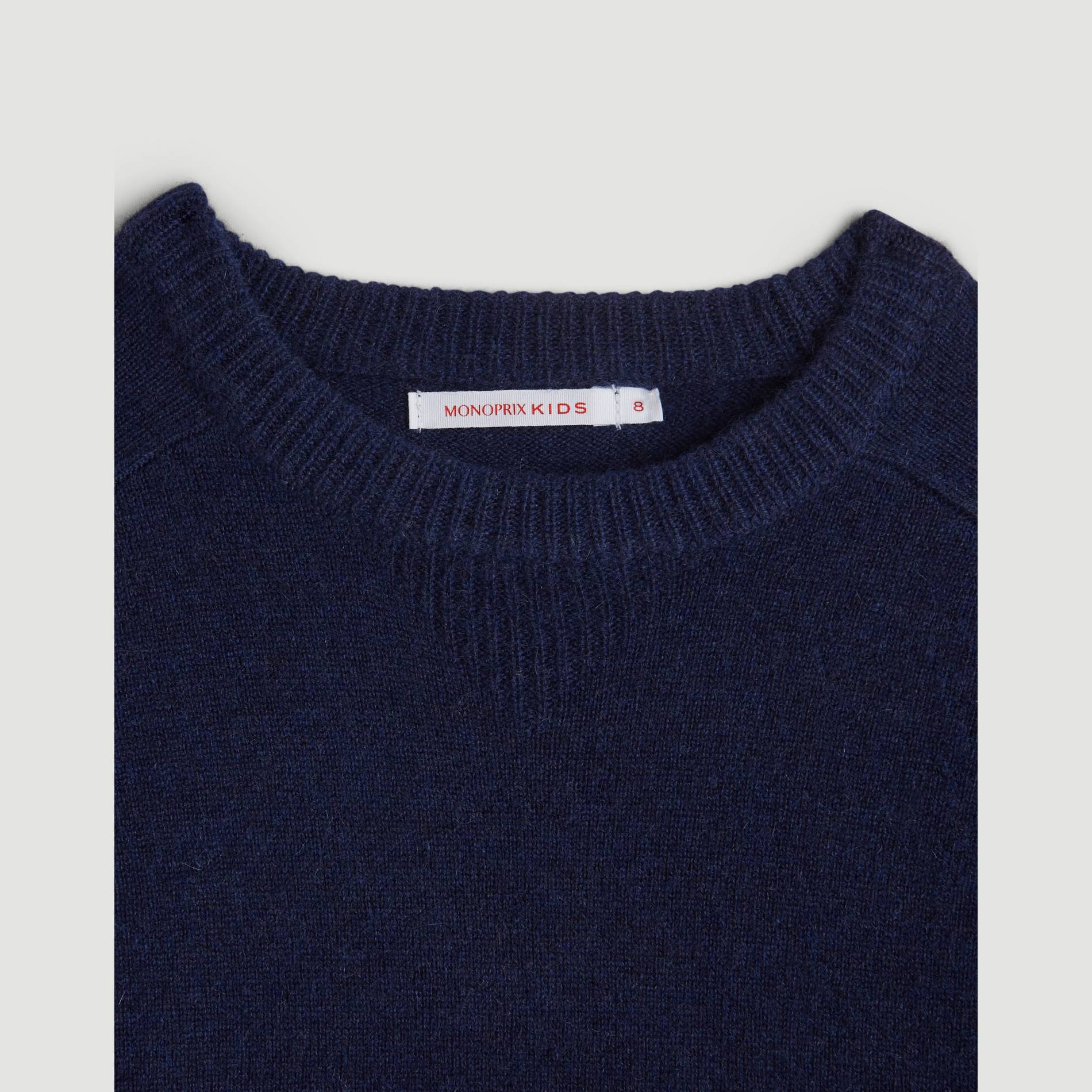 Pull col rond en cachemire, Bleu marine, large image number 2
