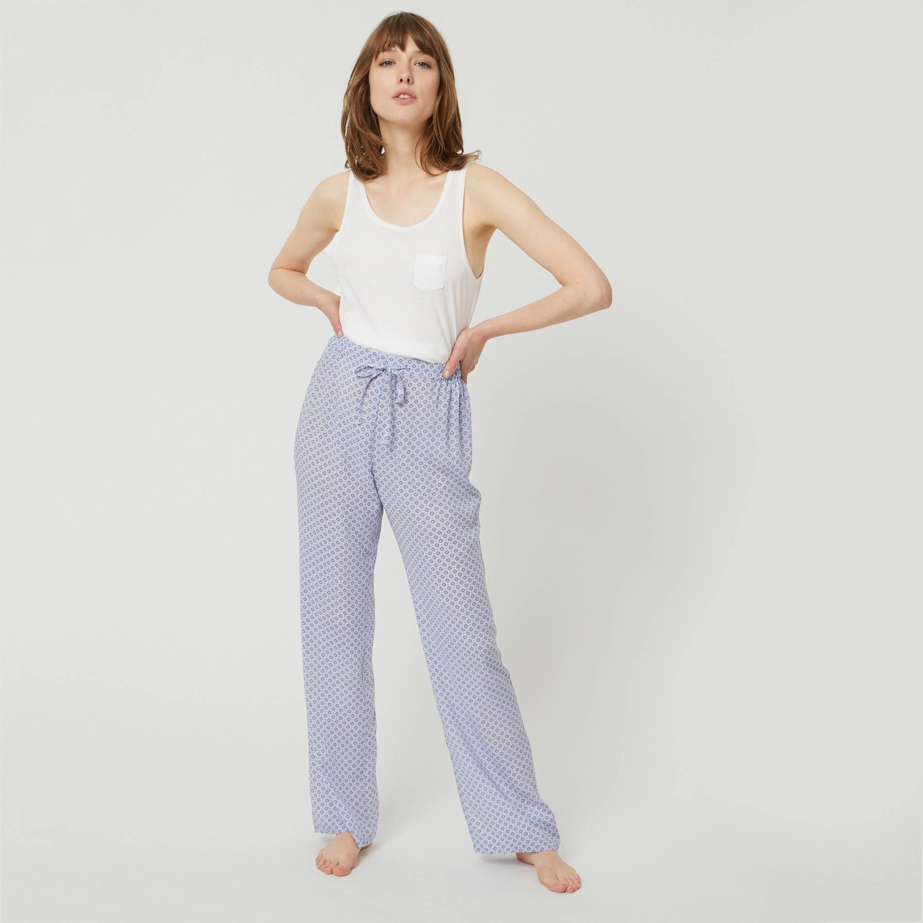 Pantalon imprime, Bleu pâle, large image number 0
