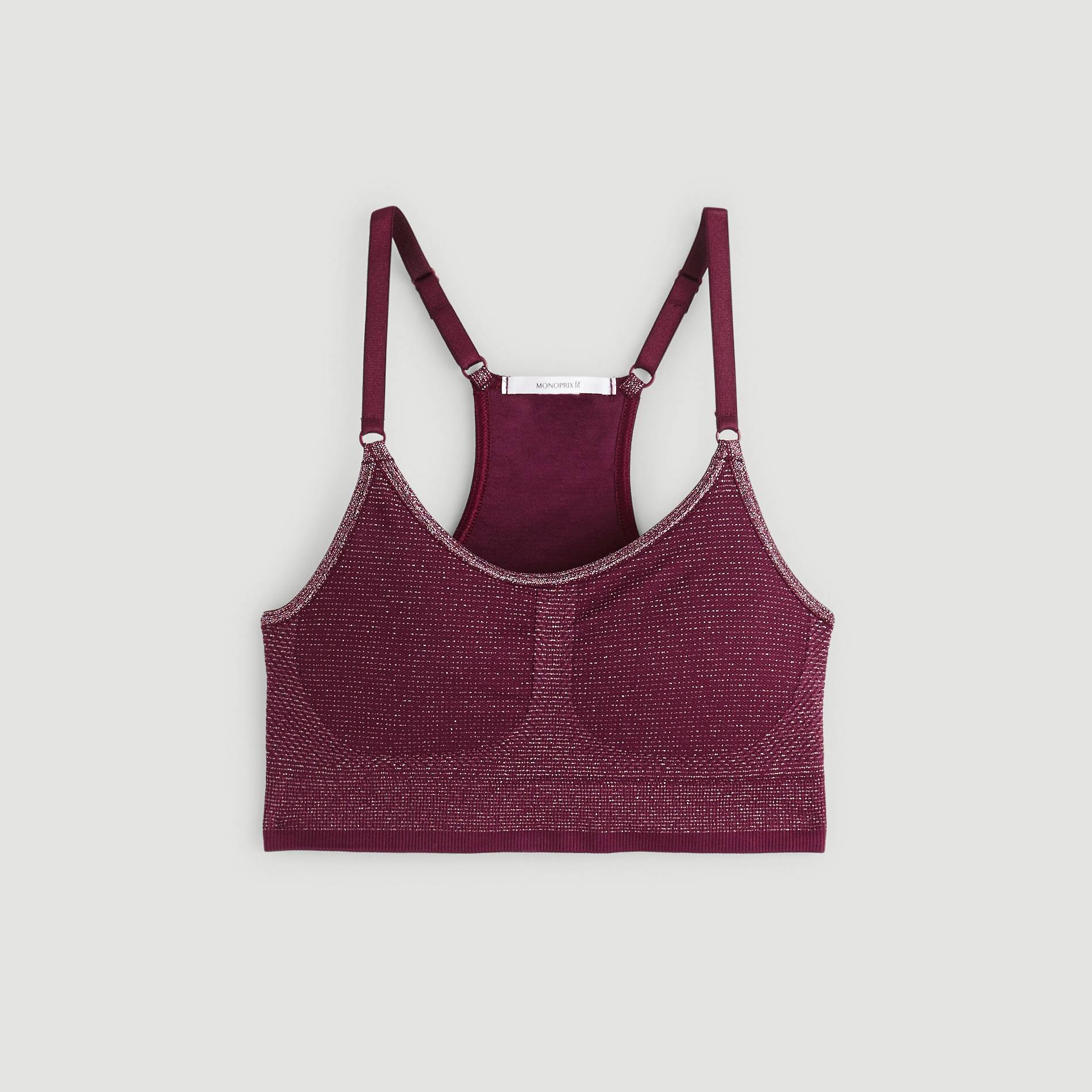 Brassière de sport sans couture, Quetsche, large image number 2
