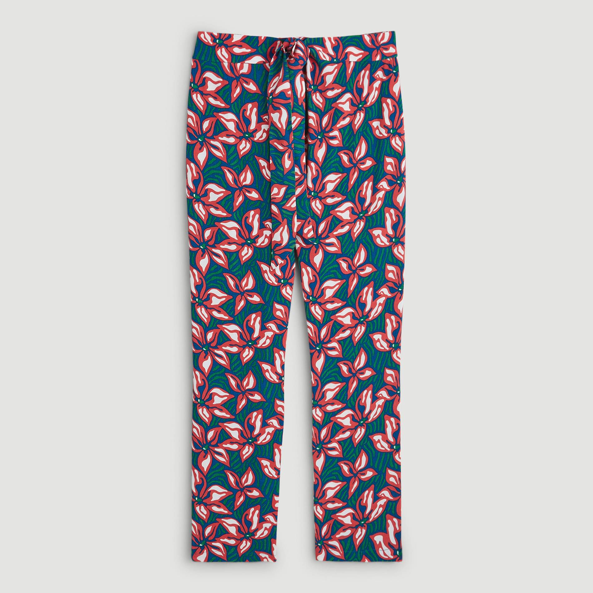 Pantalon large imprime, Bleu, large image number 2.0
