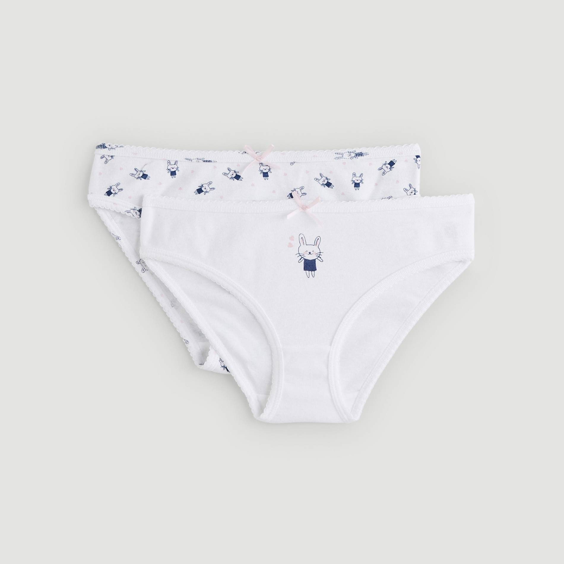 Lot de 2 culottes imprimees - Oeko-Tex ®, Blanc, large image number 0