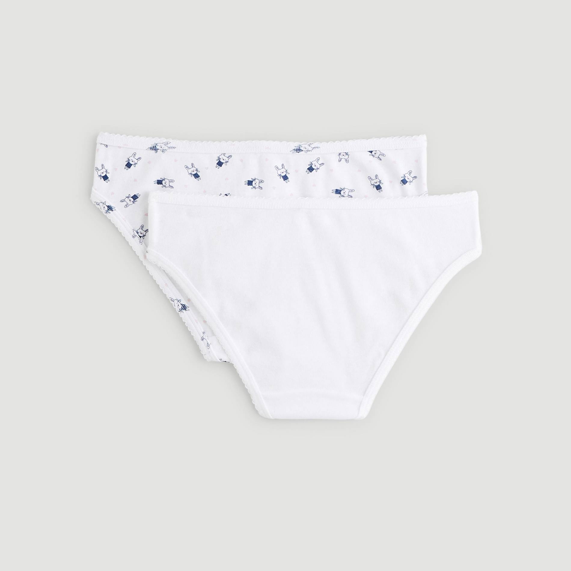 Lot de 2 culottes imprimees - Oeko-Tex ®, Blanc, large image number 1