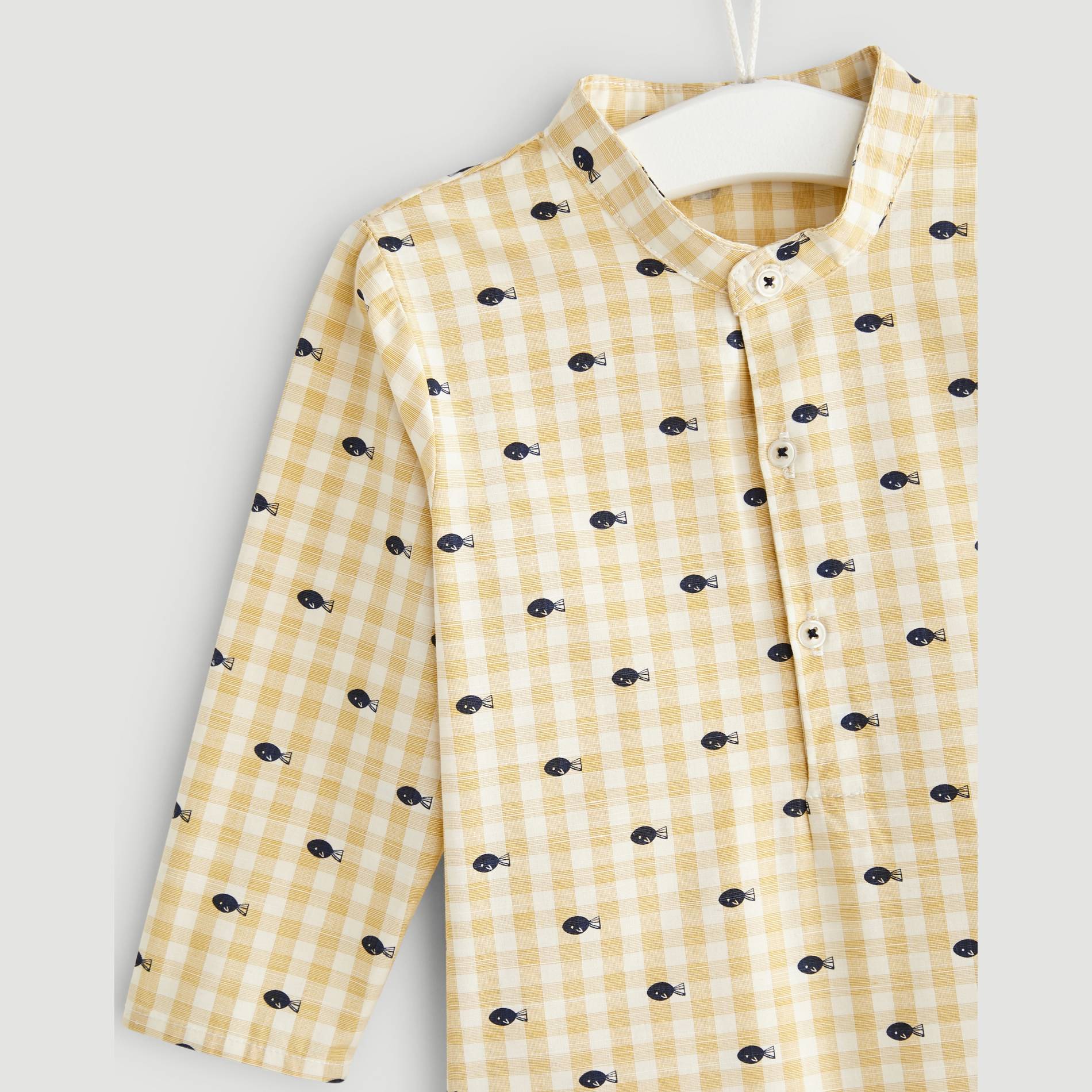 Chemise carreaux imprimé, Jaune pâle, large image number 2.0
