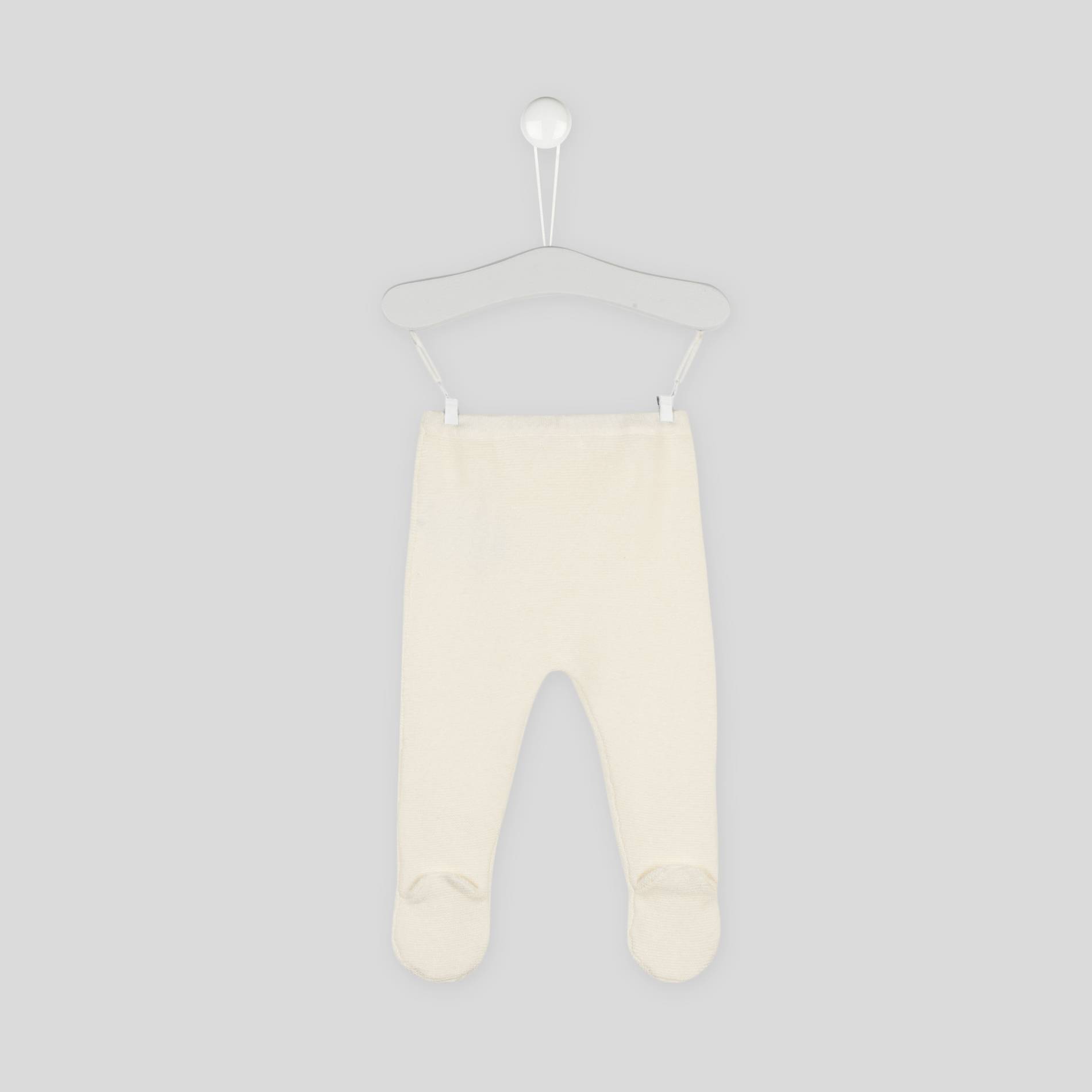 Pantalon tricot contenant du coton BIO certifié Oeko-Tex, Ecru, large image number 1.0