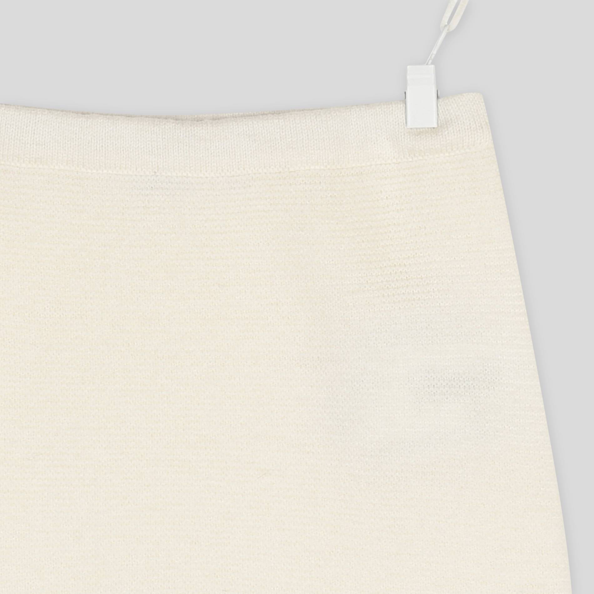 Pantalon tricot contenant du coton BIO certifié Oeko-Tex, Ecru, large image number 2