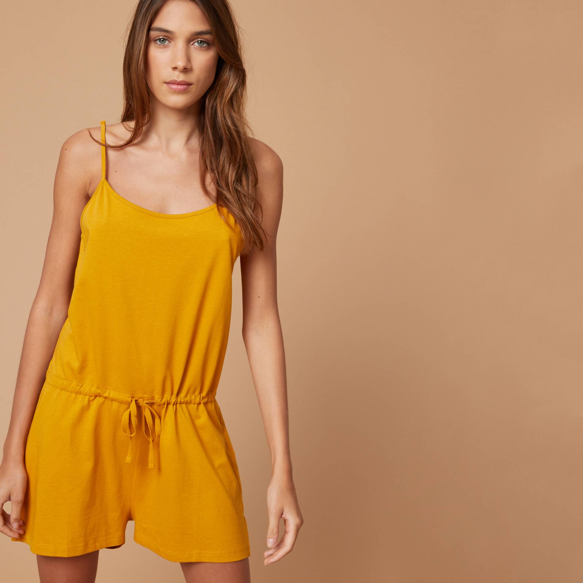 Combishort en coton BIO, Safran, large image number 0.0