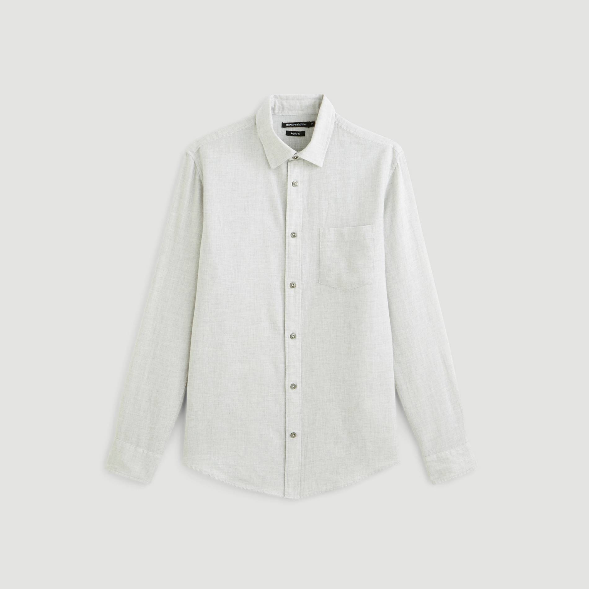 Chemise coupe regular, Gris moyen, large image number 2