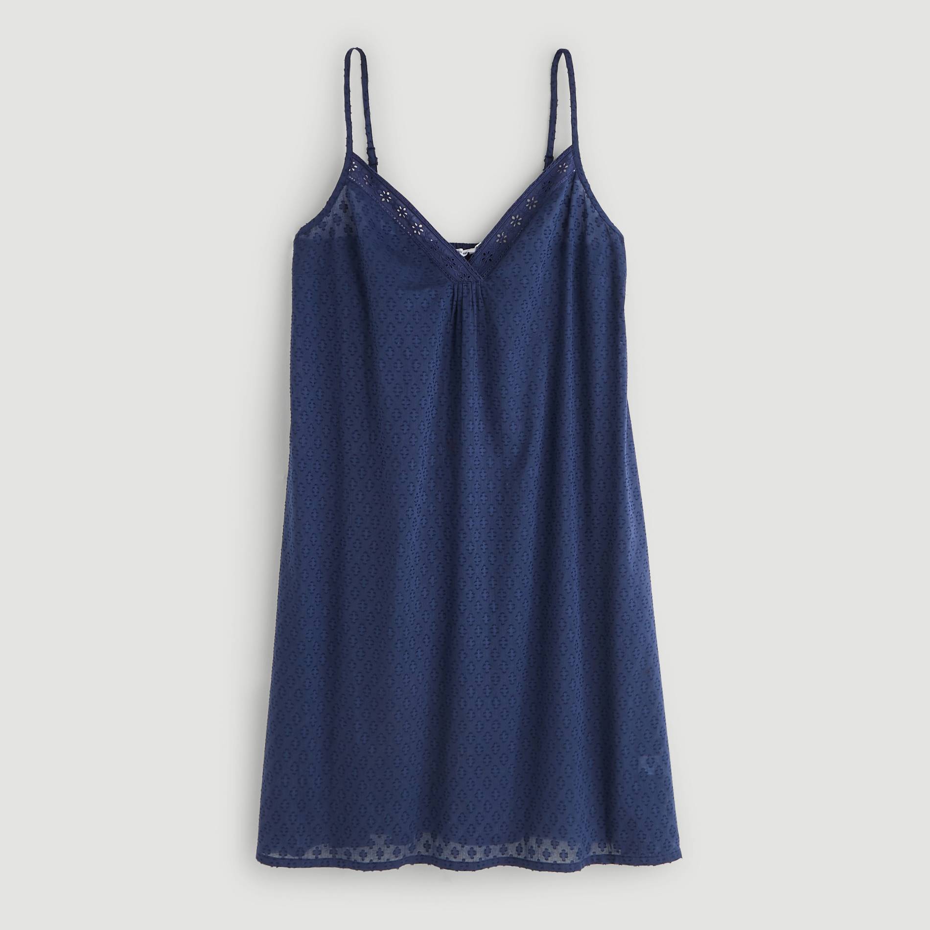 Chemise de nuit en plumetis imprimee, Indigo, large image number 2