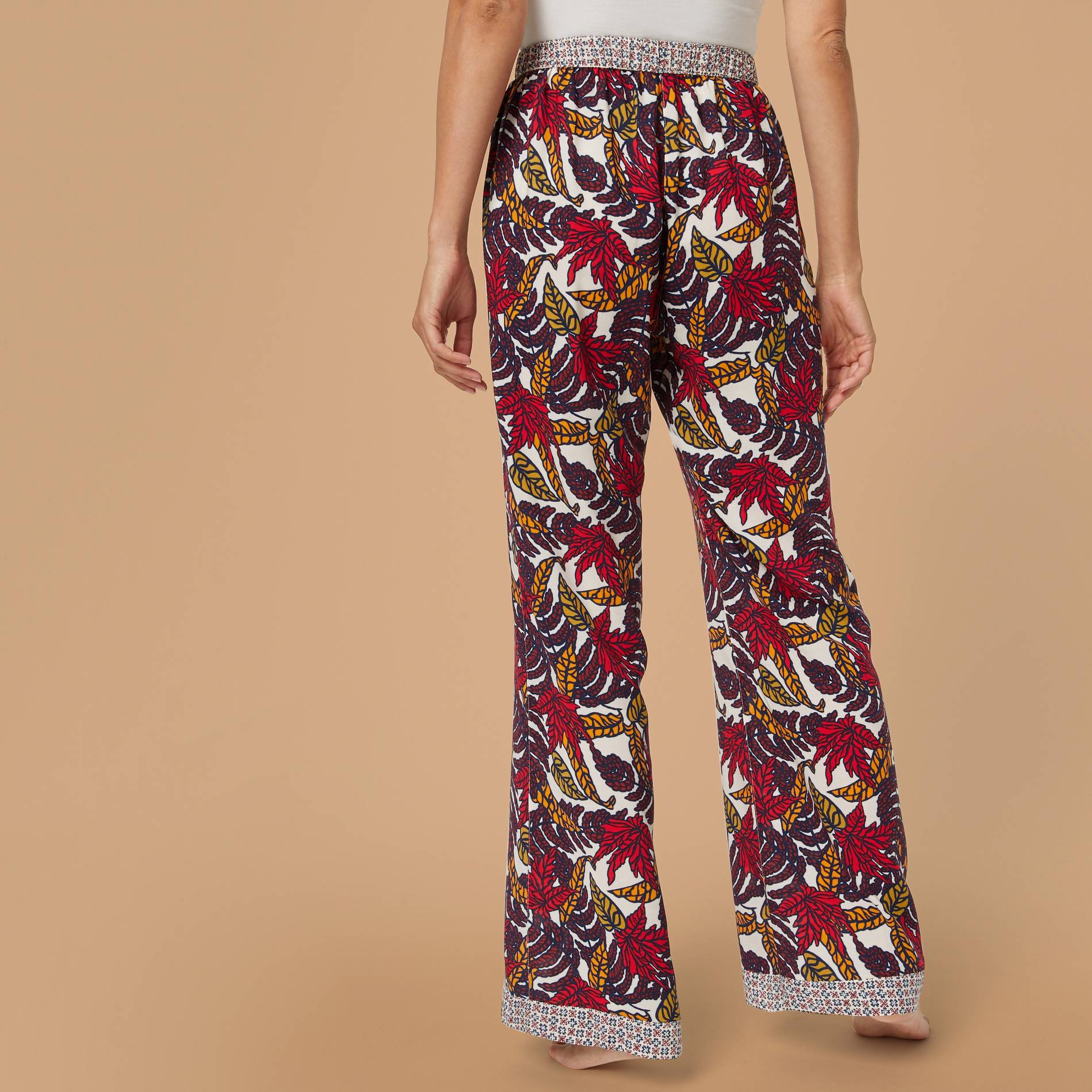 Pantalon imprime, Ecru, large image number 1
