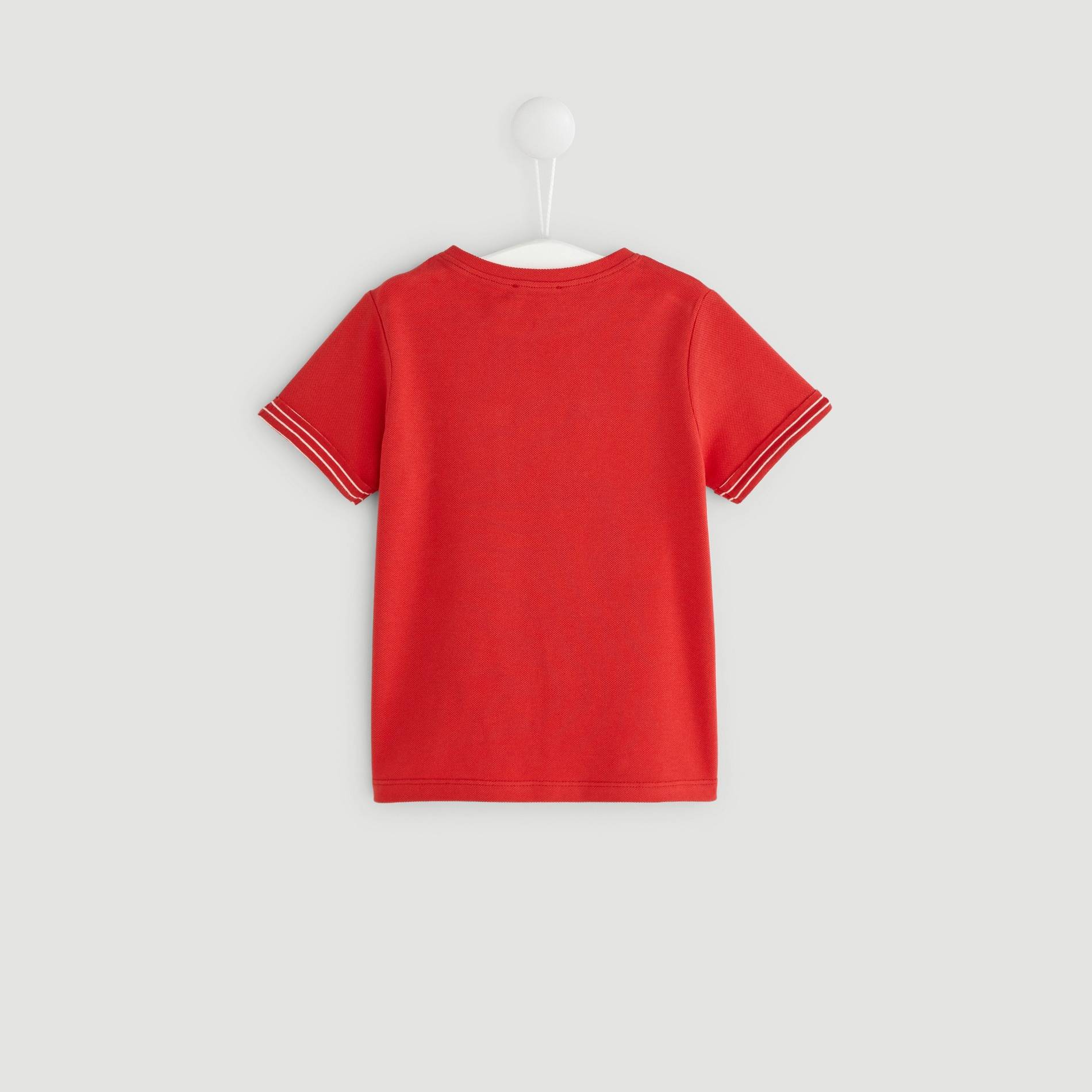 T-shirt manches courtes avec poche rayée, Brique, large image number 1.0