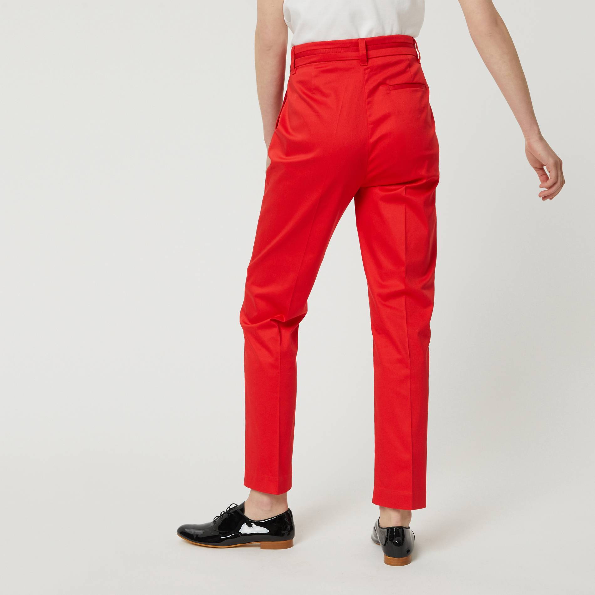 Pantalon stretch en coton, Rouge, large image number 1