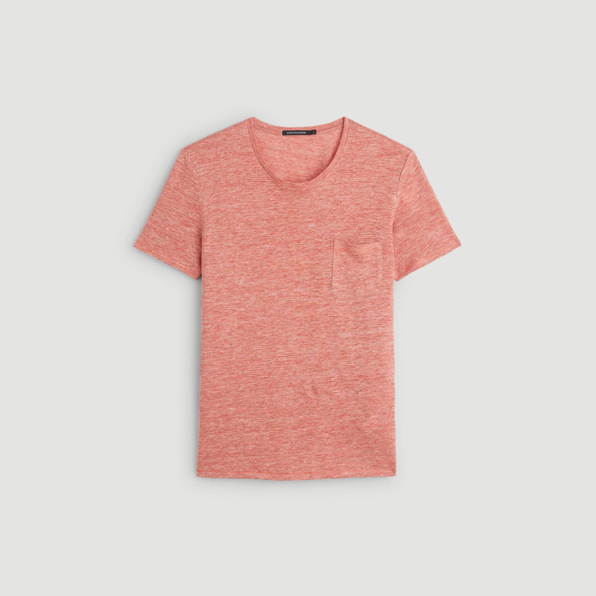 T-shirt manches courtes en lin, Roux, large image number 2