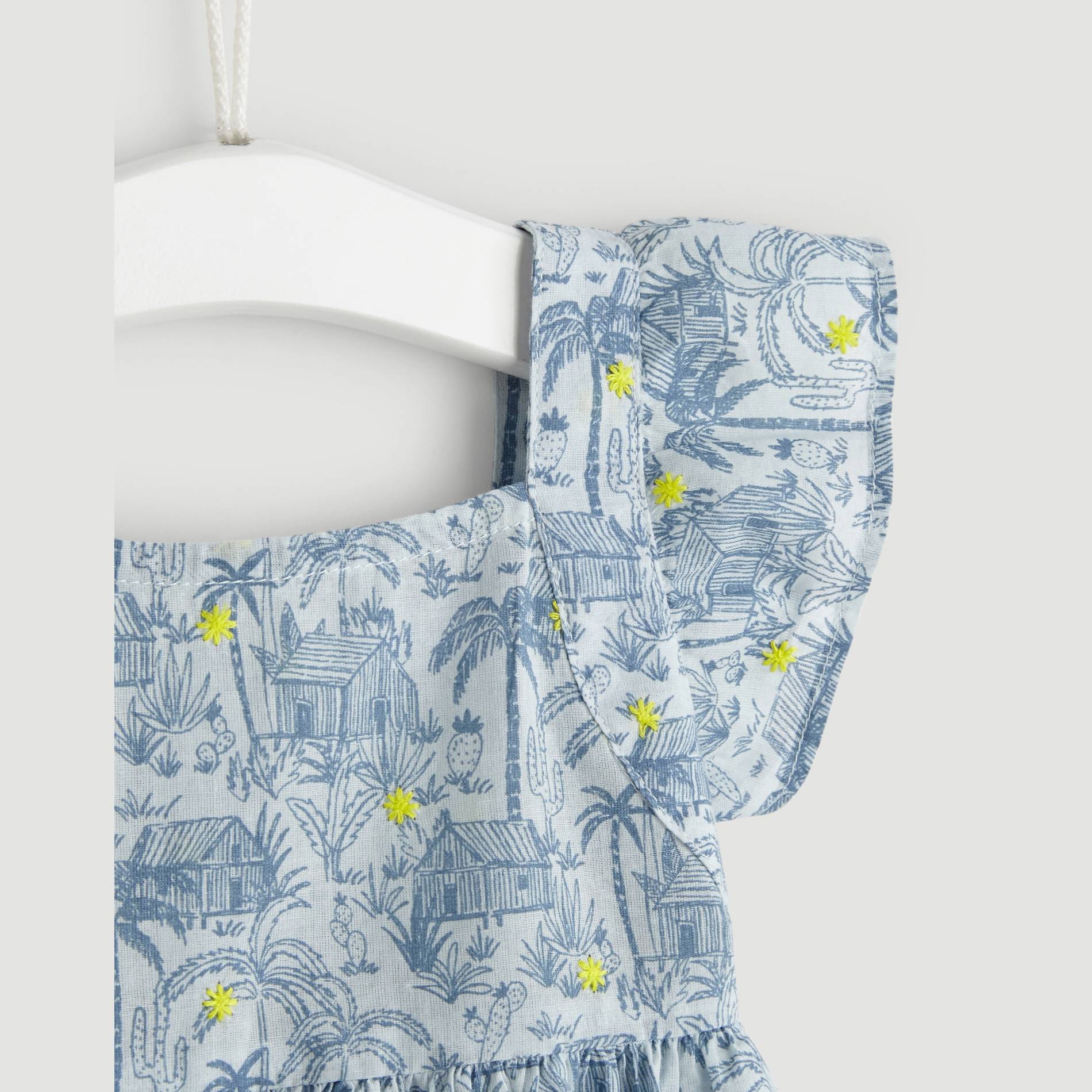 Blouse manches courtes imprime, Bleu pâle, large image number 2.0