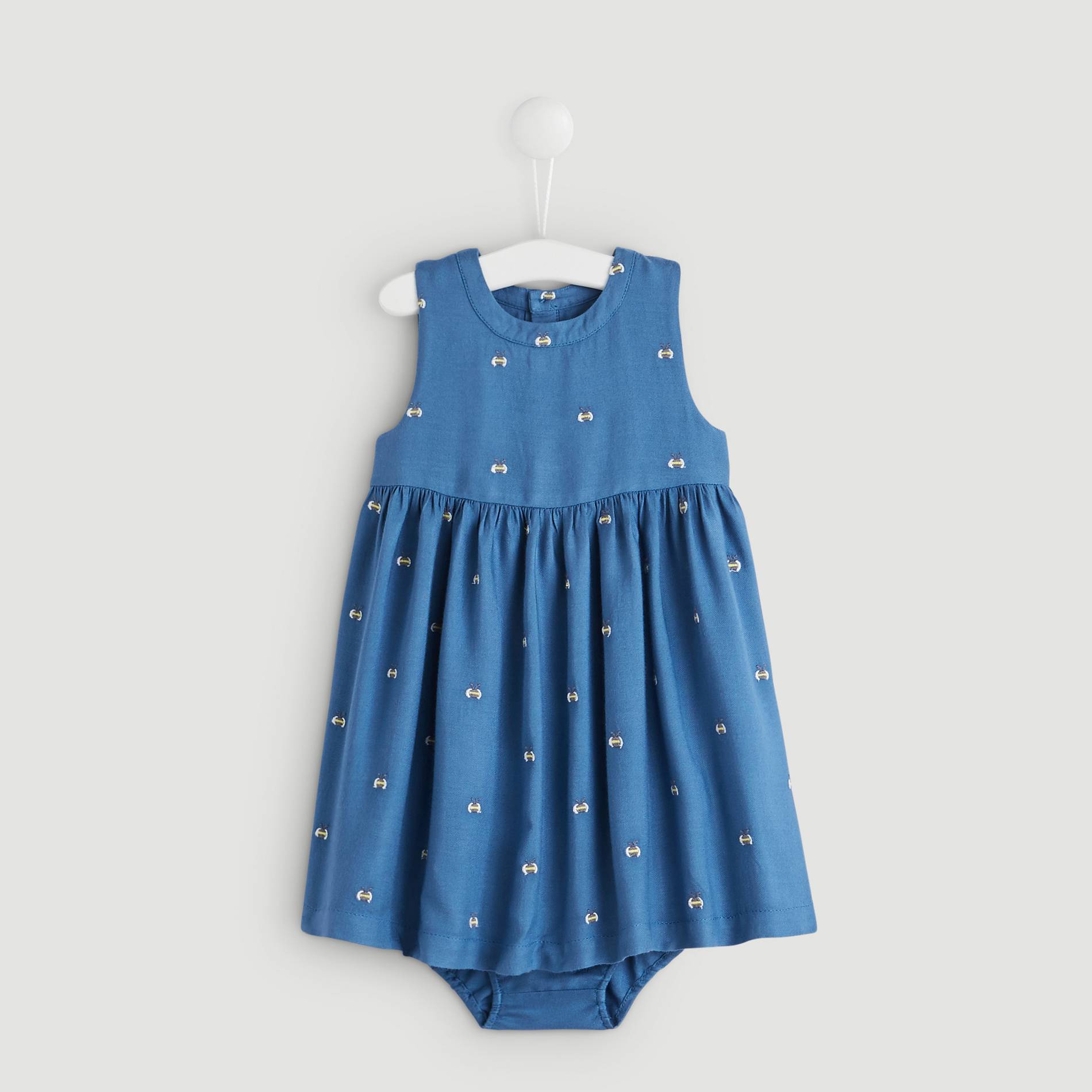 Robe imprimée avec bloomer, Bleu marine, large image number 0