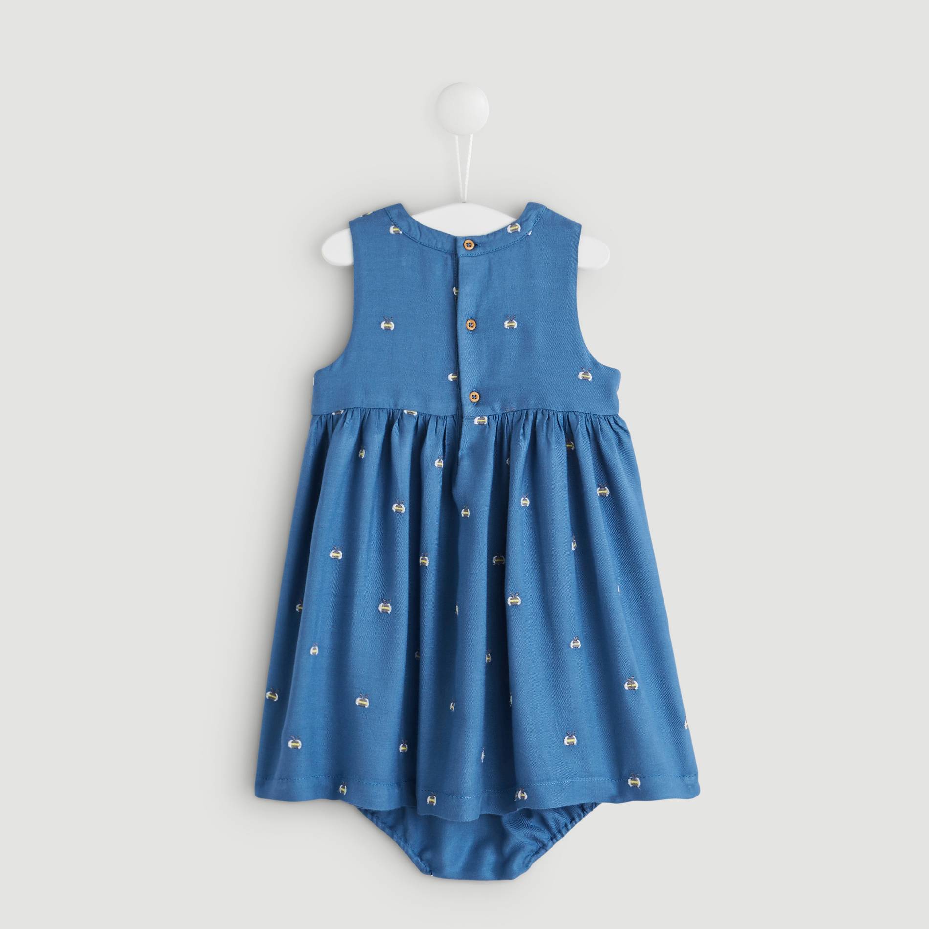Robe imprimée avec bloomer, Bleu marine, large image number 1