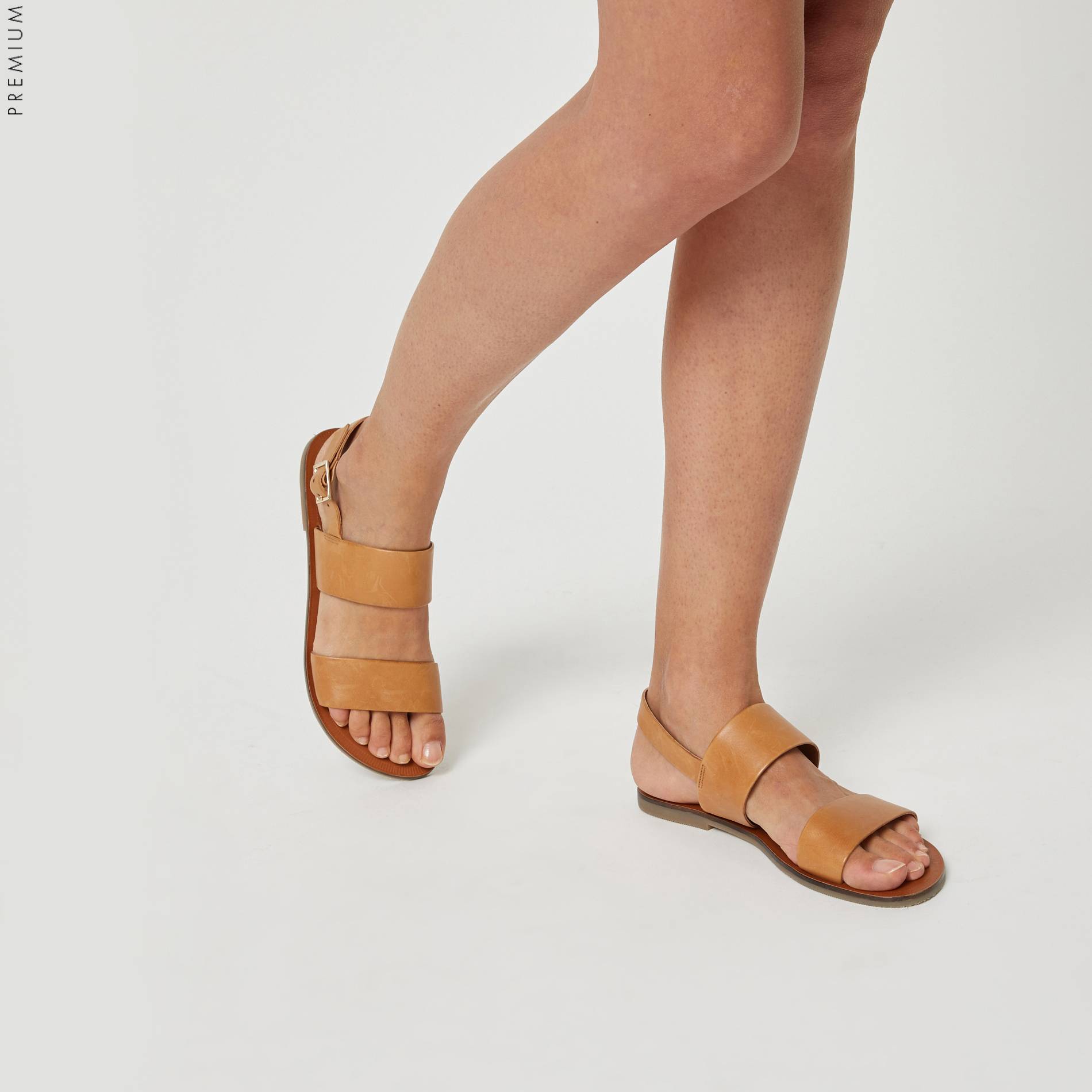 Sandales en cuir, Caramel, large image number 0