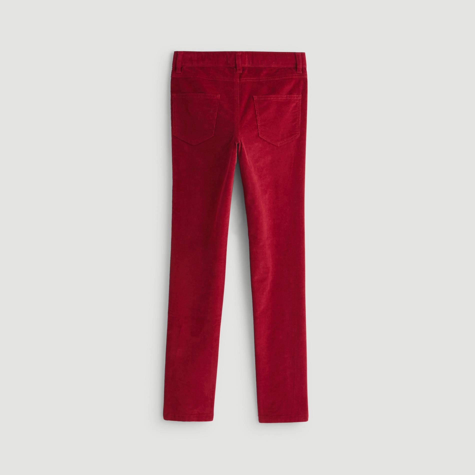 Jegging en velours, Bordeaux, large image number 1.0