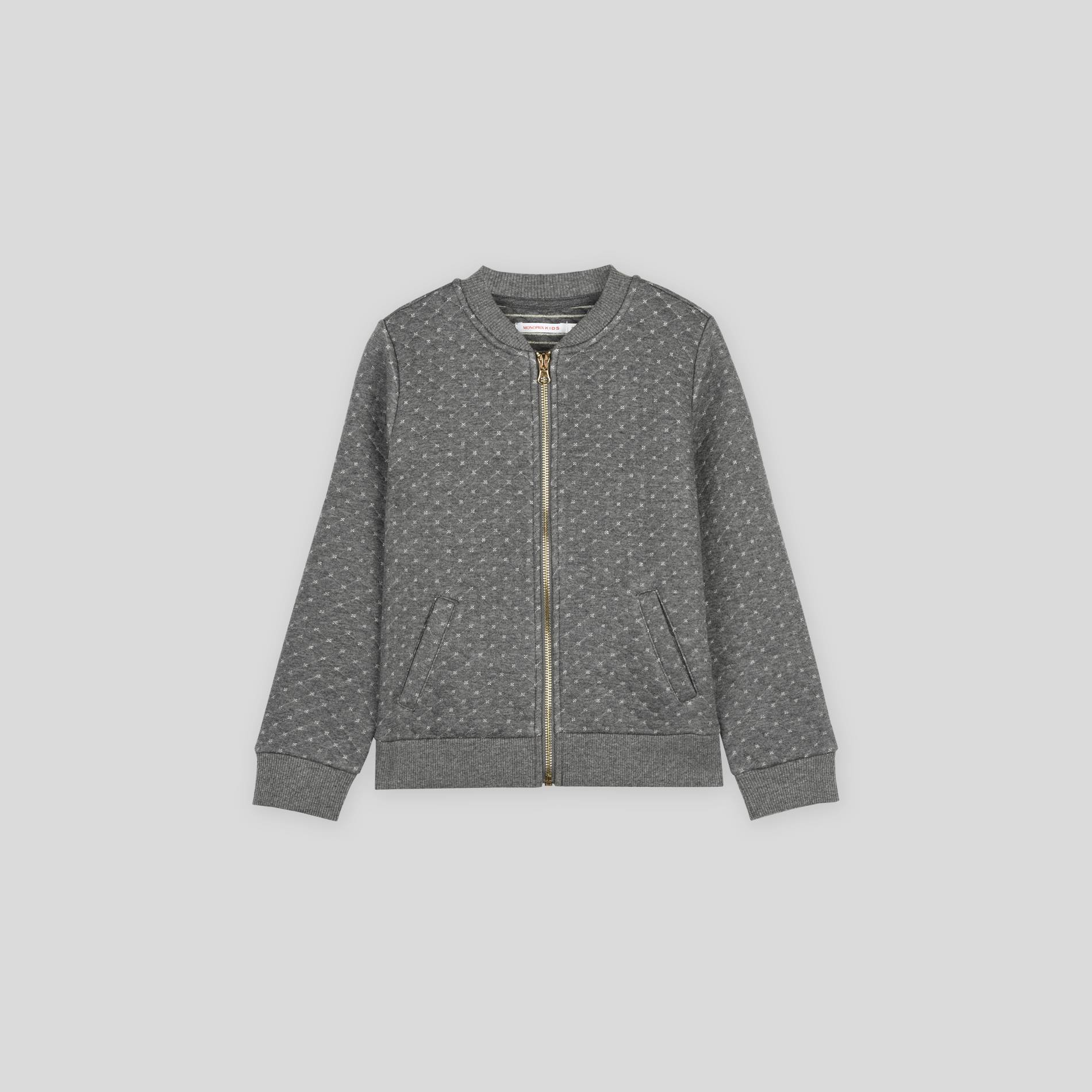 Cardigan teddy zippé, Gris foncé, large image number 0