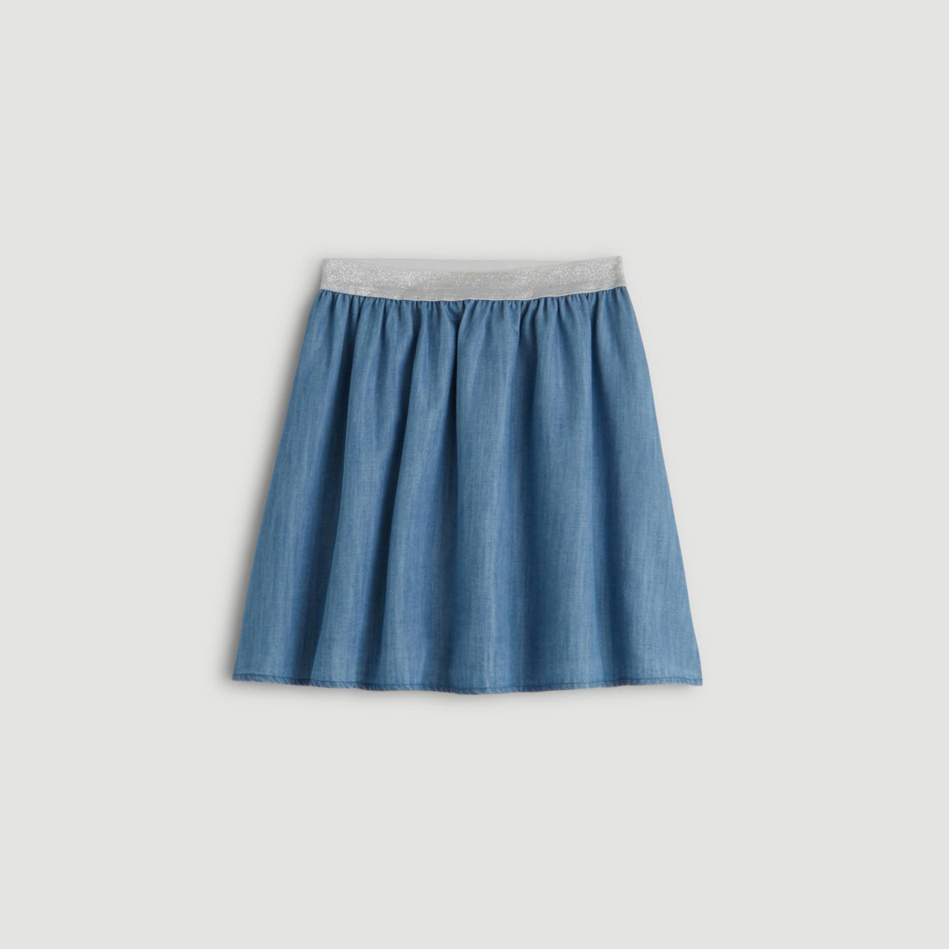 Jupe chambray, Indigo, large image number 0