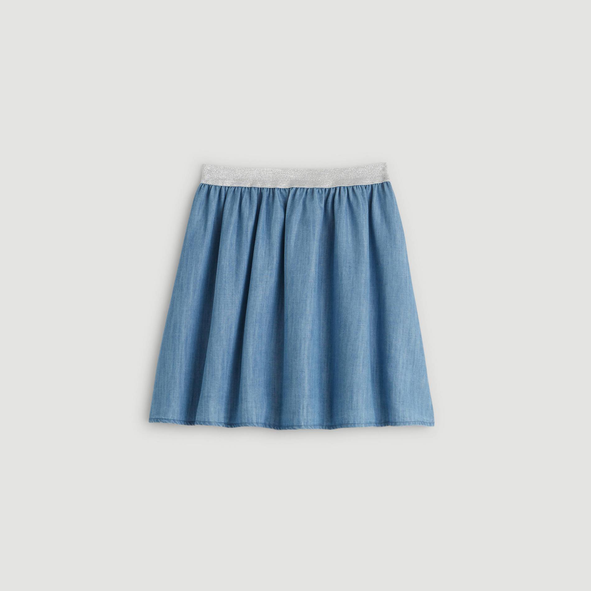 Jupe chambray, Indigo, large image number 1.0