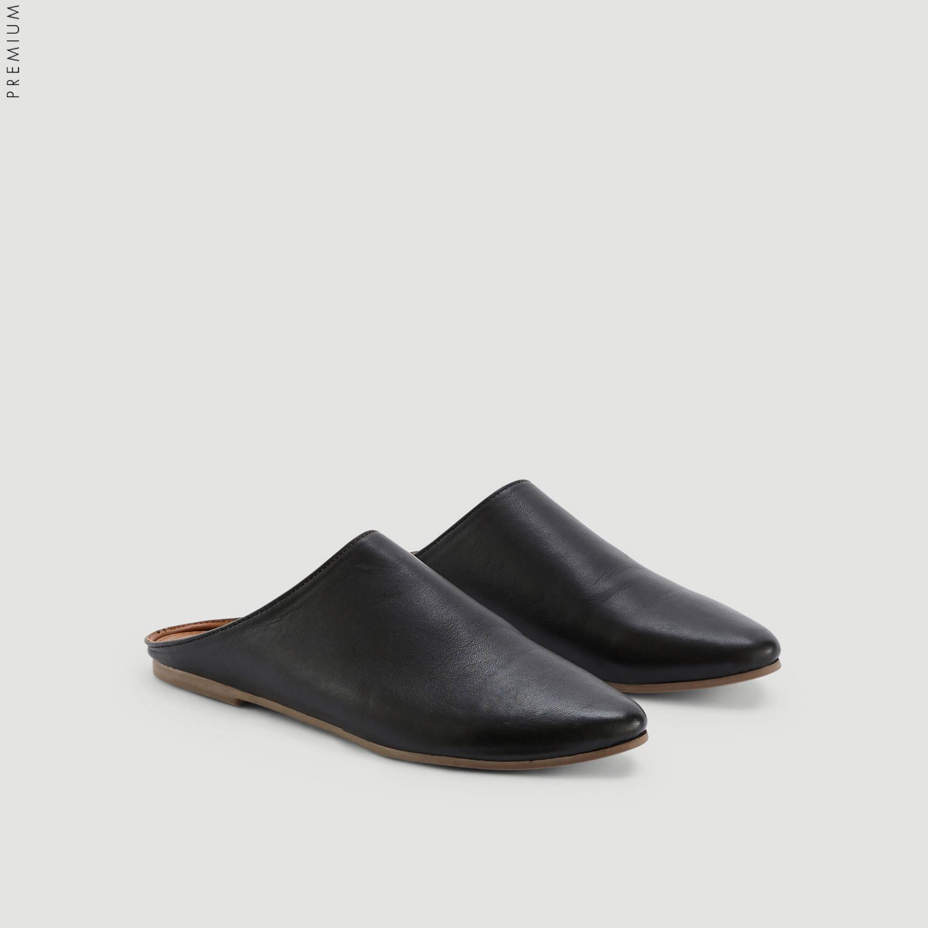Babouches en cuir, Noir, large image number 2.0