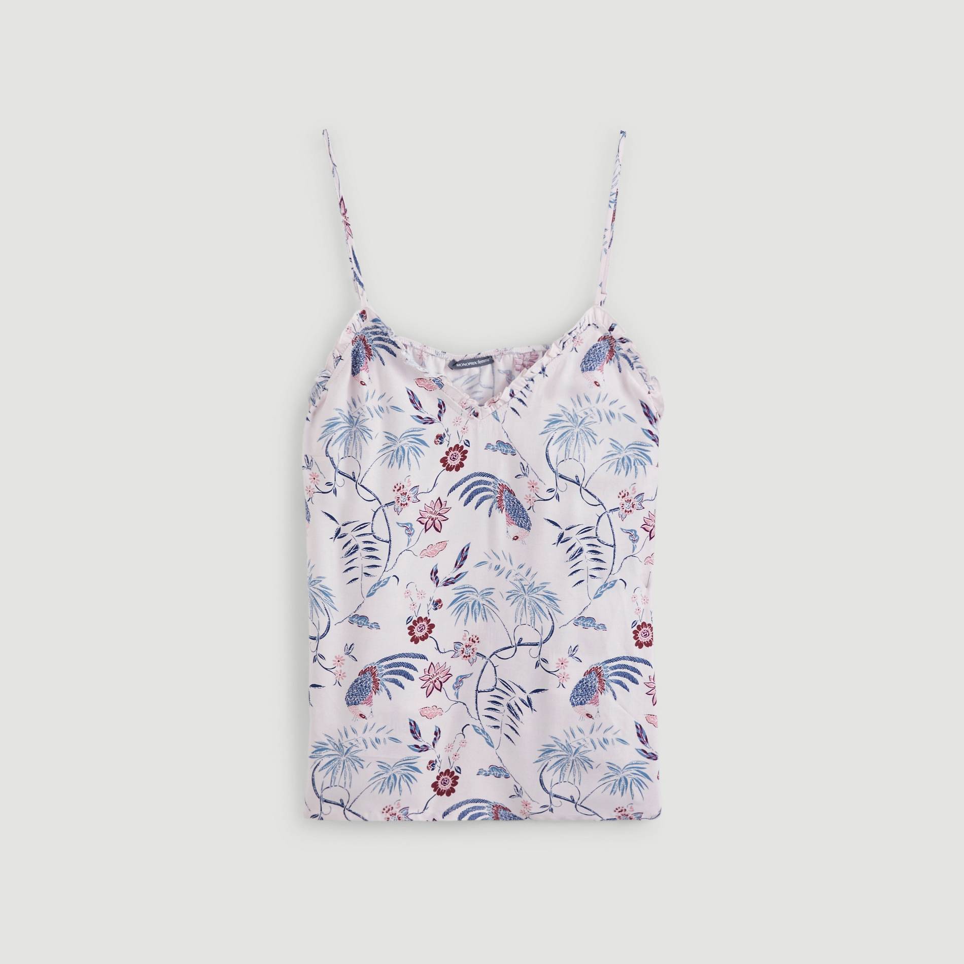 Top en viscose imprime, Vieux rose, large image number 2.0