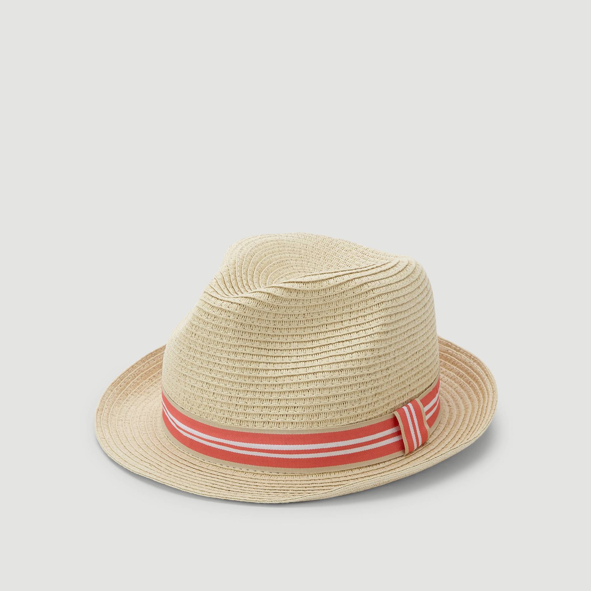 Chapeau avec galon, Ecru, large image number 0.0