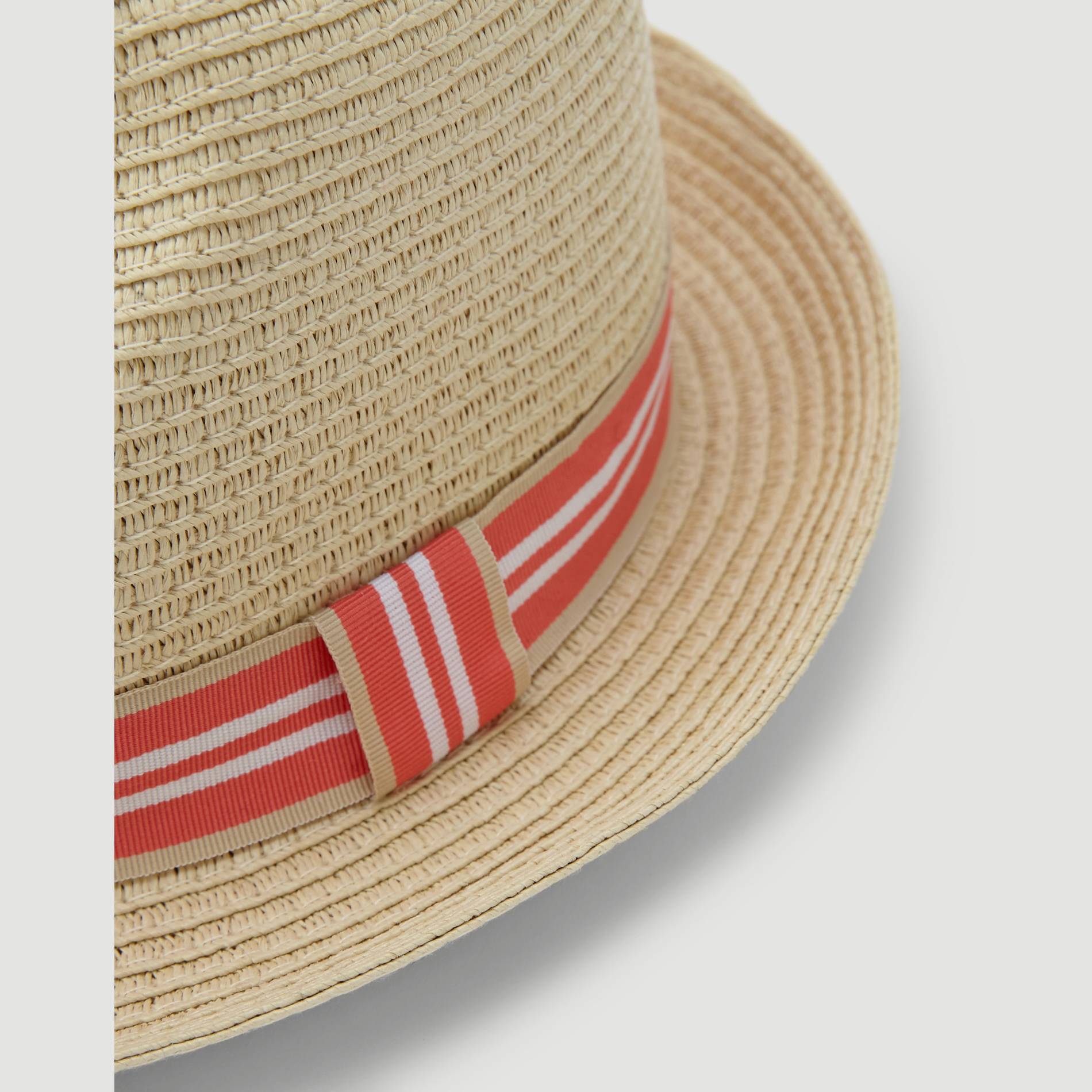 Chapeau avec galon, Ecru, large image number 1.0