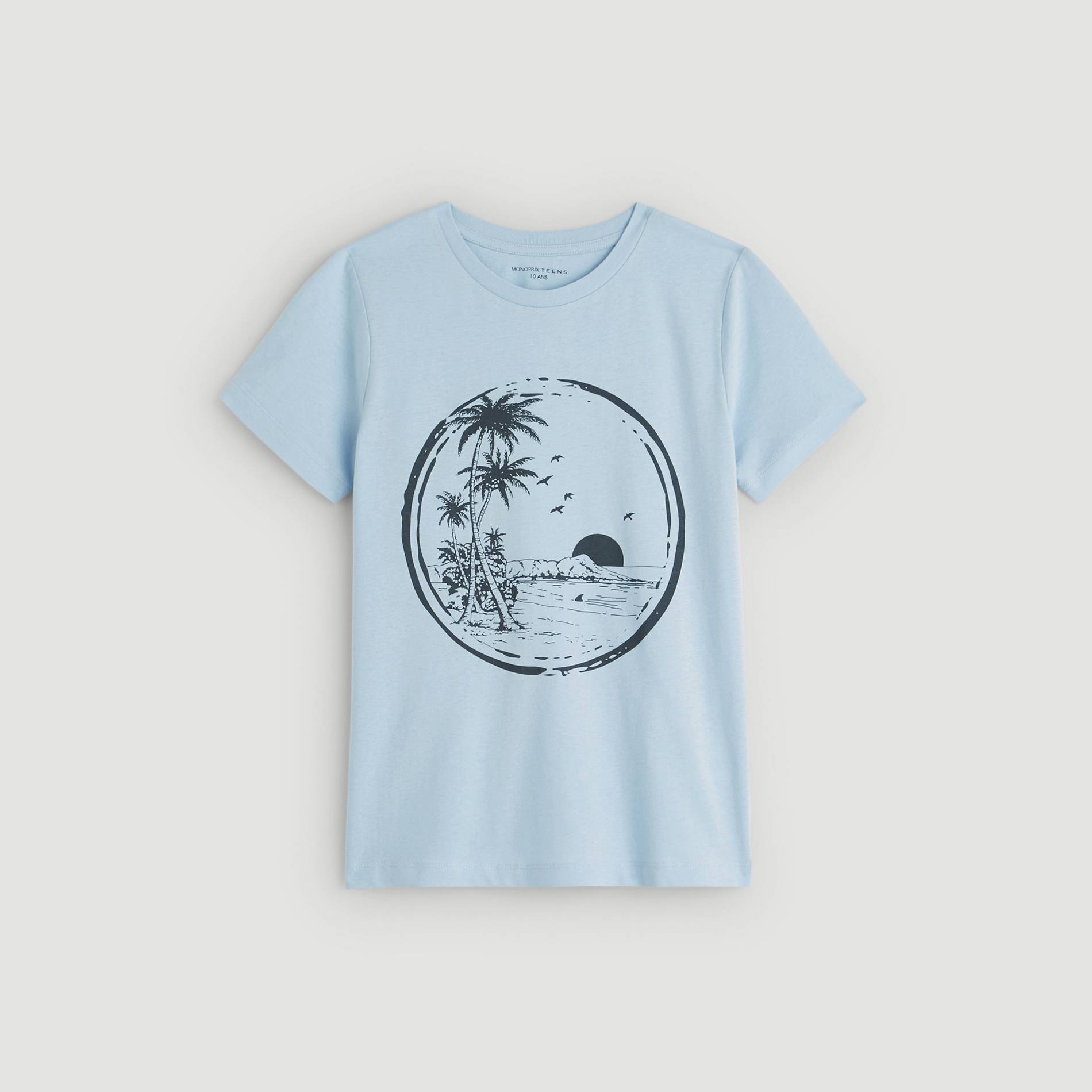T-shirt imprime, Bleu, large image number 1