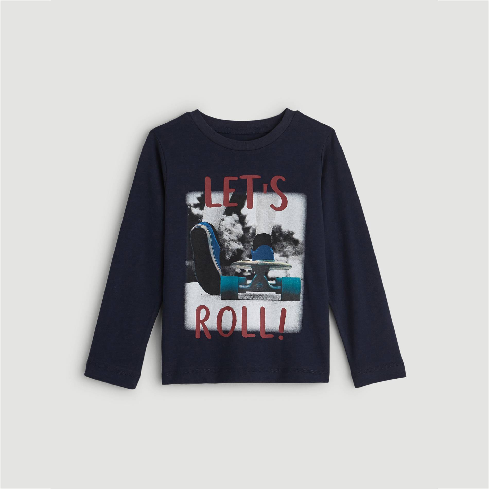 T-shirt imprime en coton BIO, Bleu marine, large image number 0.0