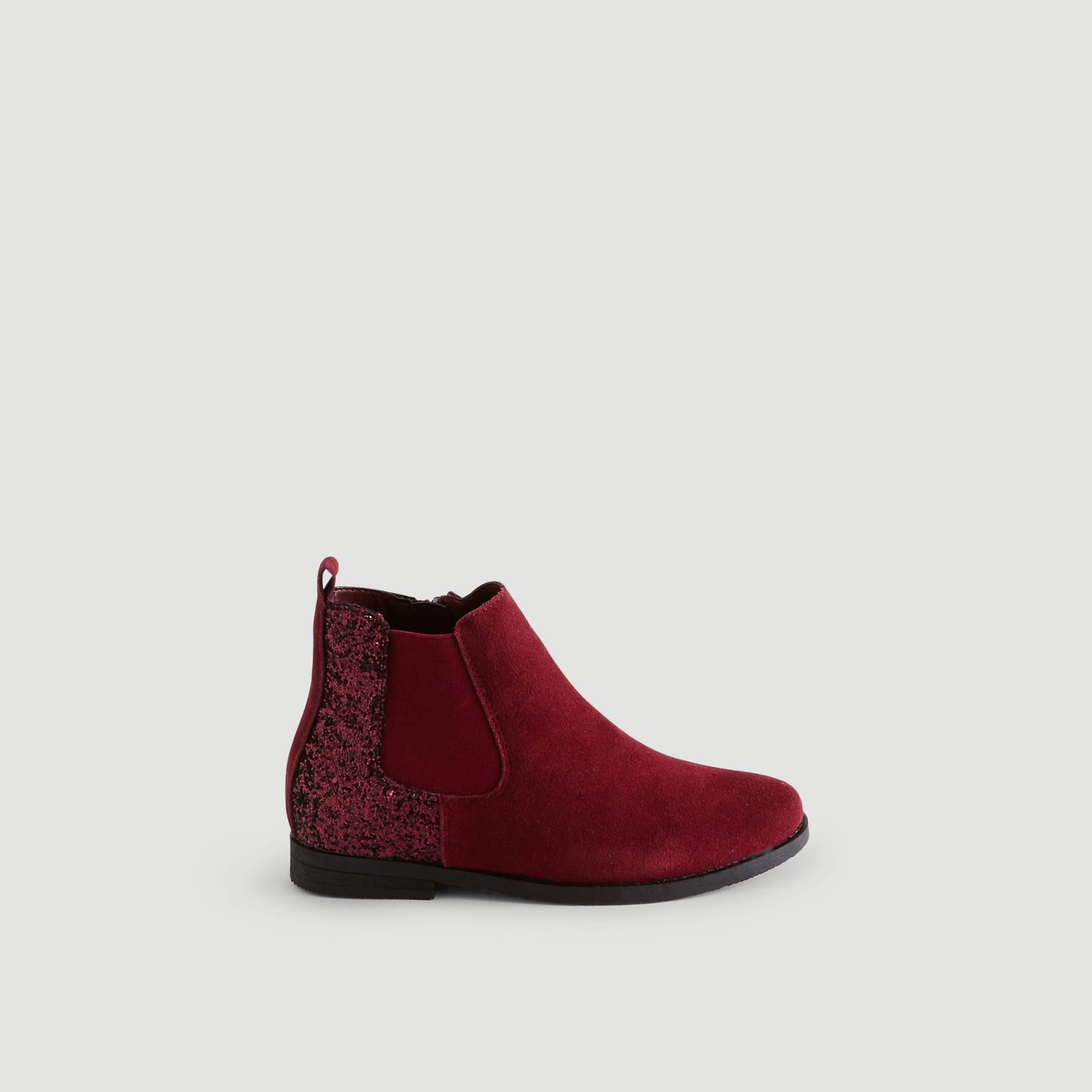 Bottines elastiques brillantes, Bordeaux, large image number 0