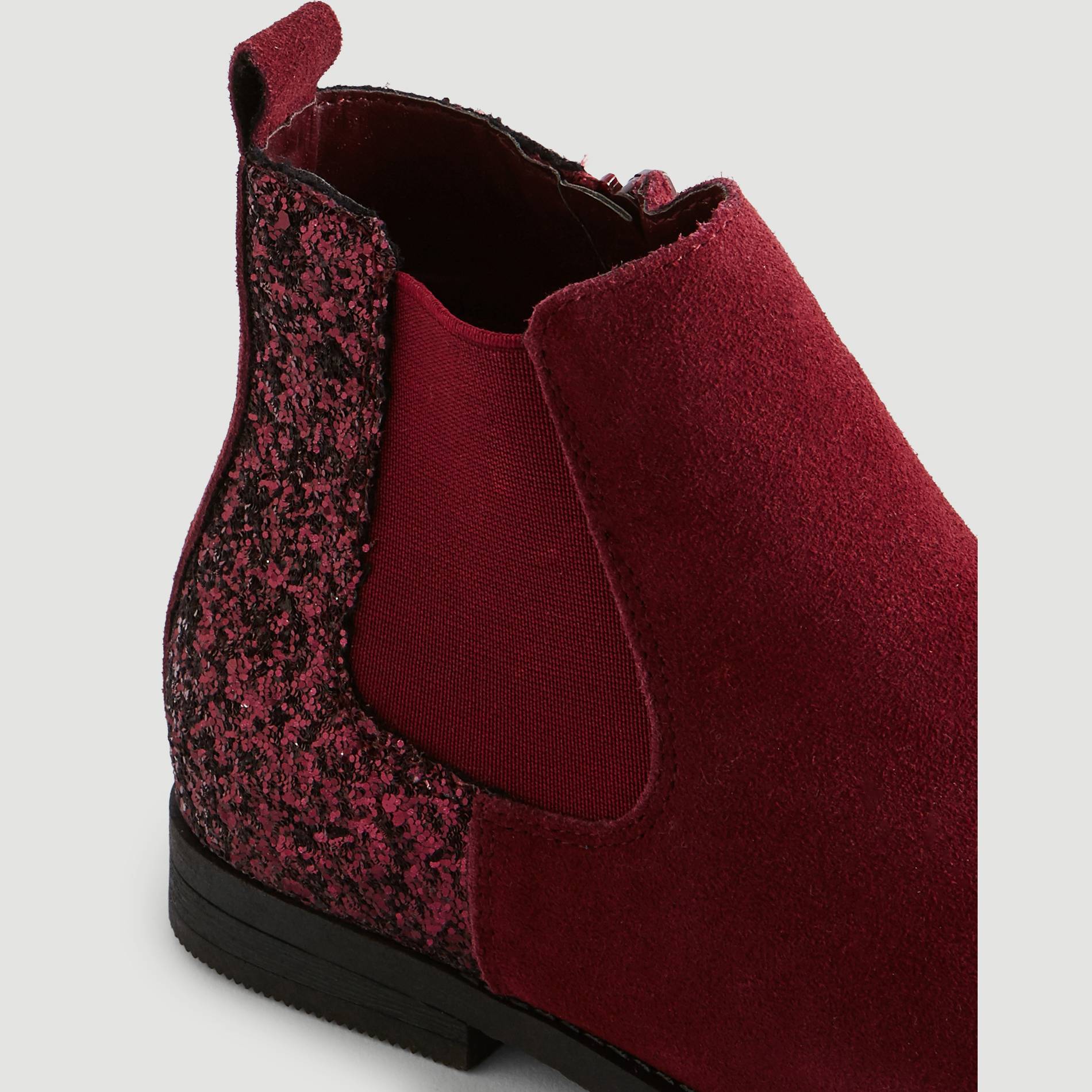 Bottines elastiques brillantes, Bordeaux, large image number 2.0