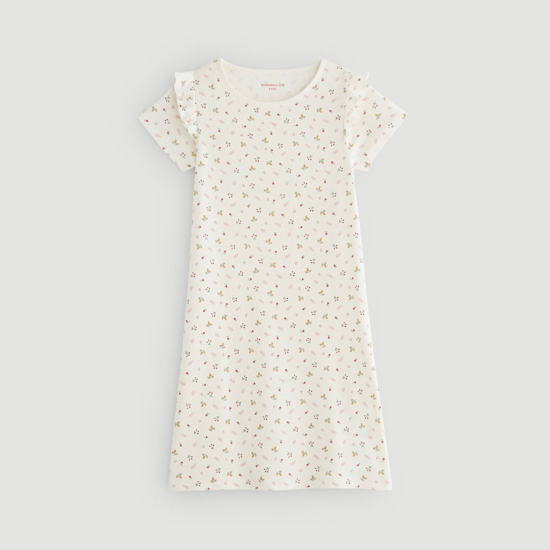 Chemise de nuit imprime, Ecru, large image number 0.0