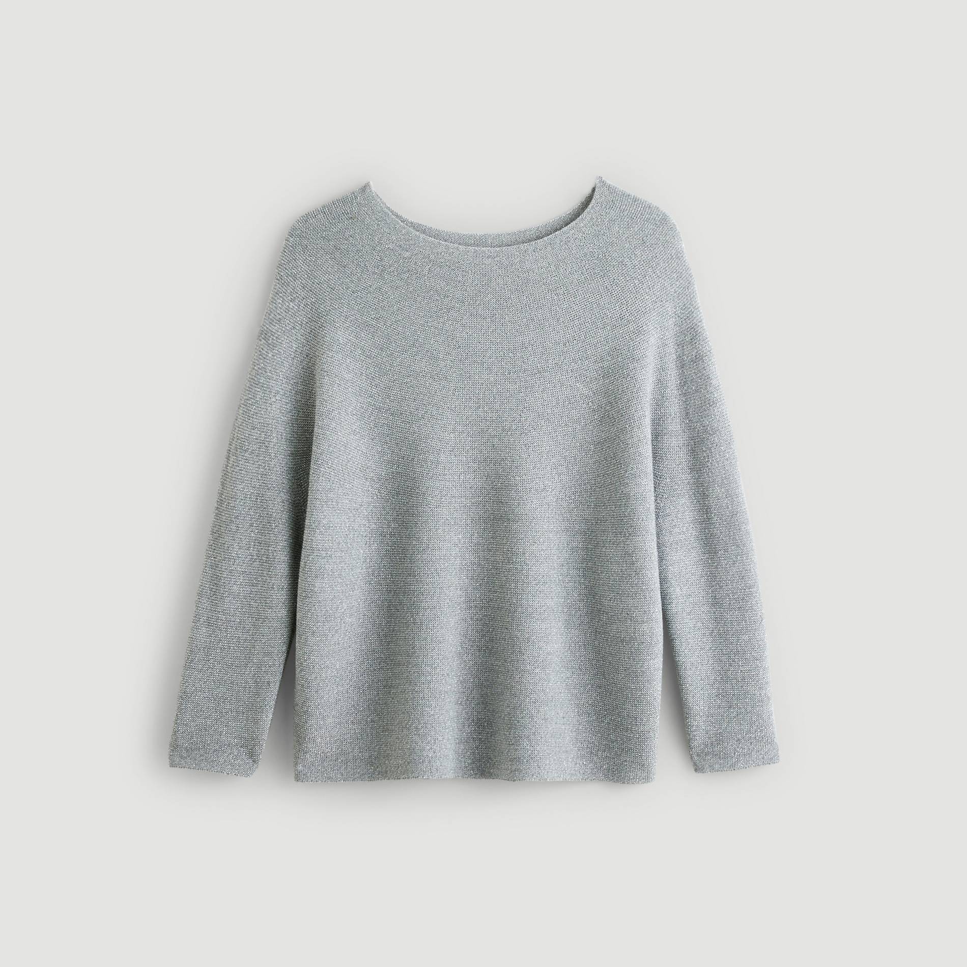 Pull italien contenant de laine, Perle, large image number 2.0