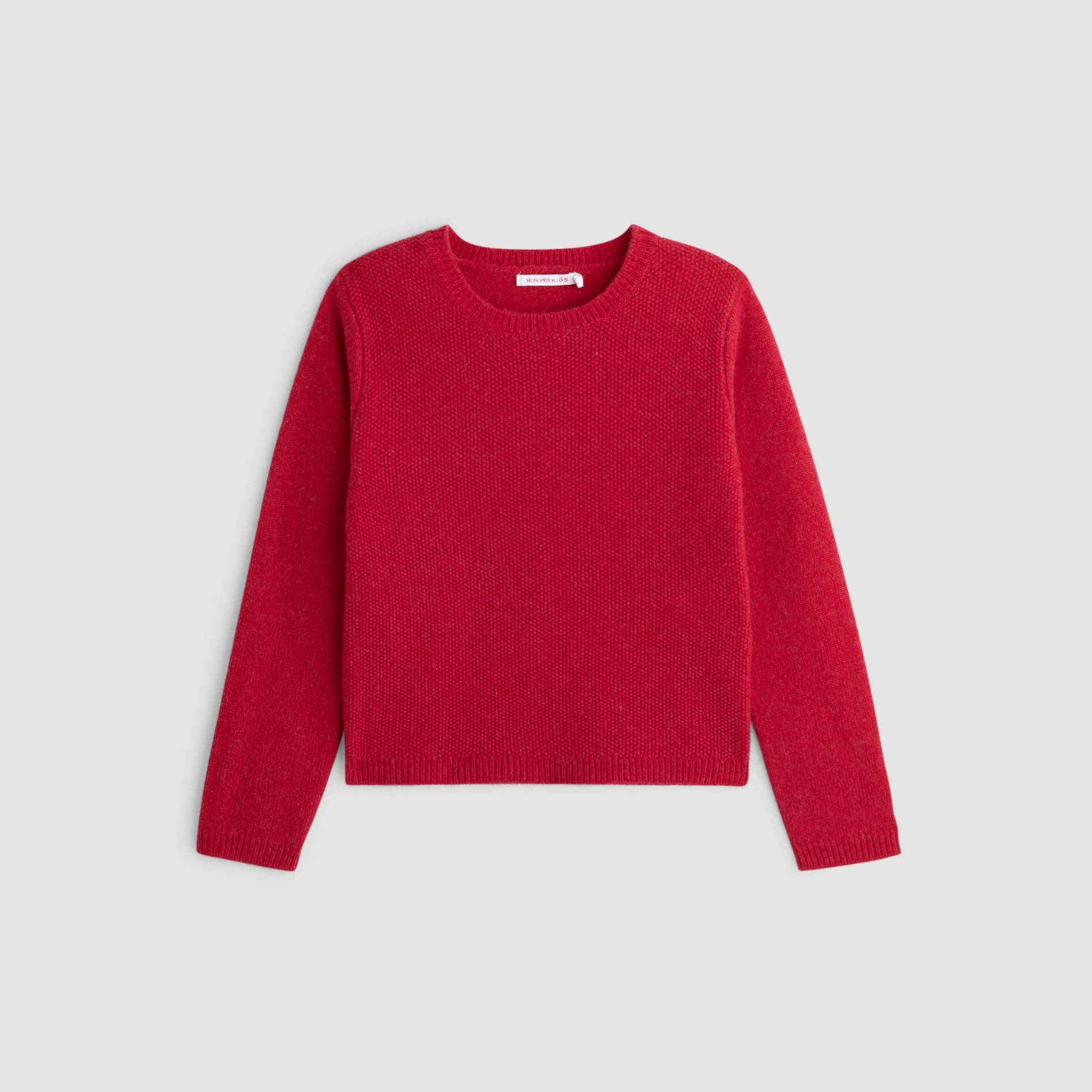 Pull laine et cachemire, Framboise, large image number 0