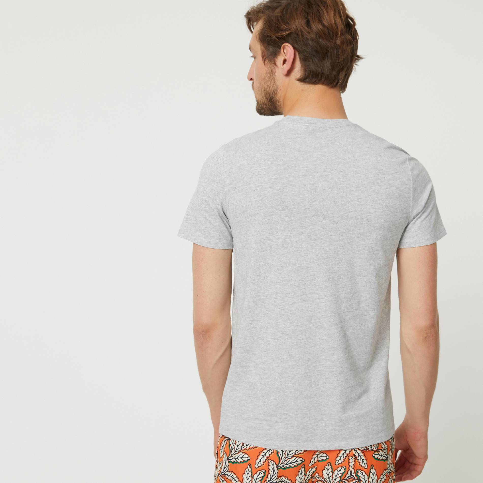 T-shirt imprime en coton BIO, Gris moyen, large image number 1