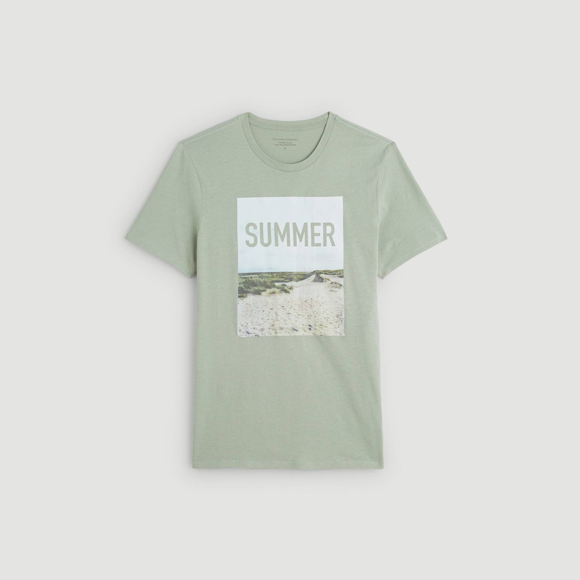 T-shirt imprime en coton BIO, Tilleul, large image number 2