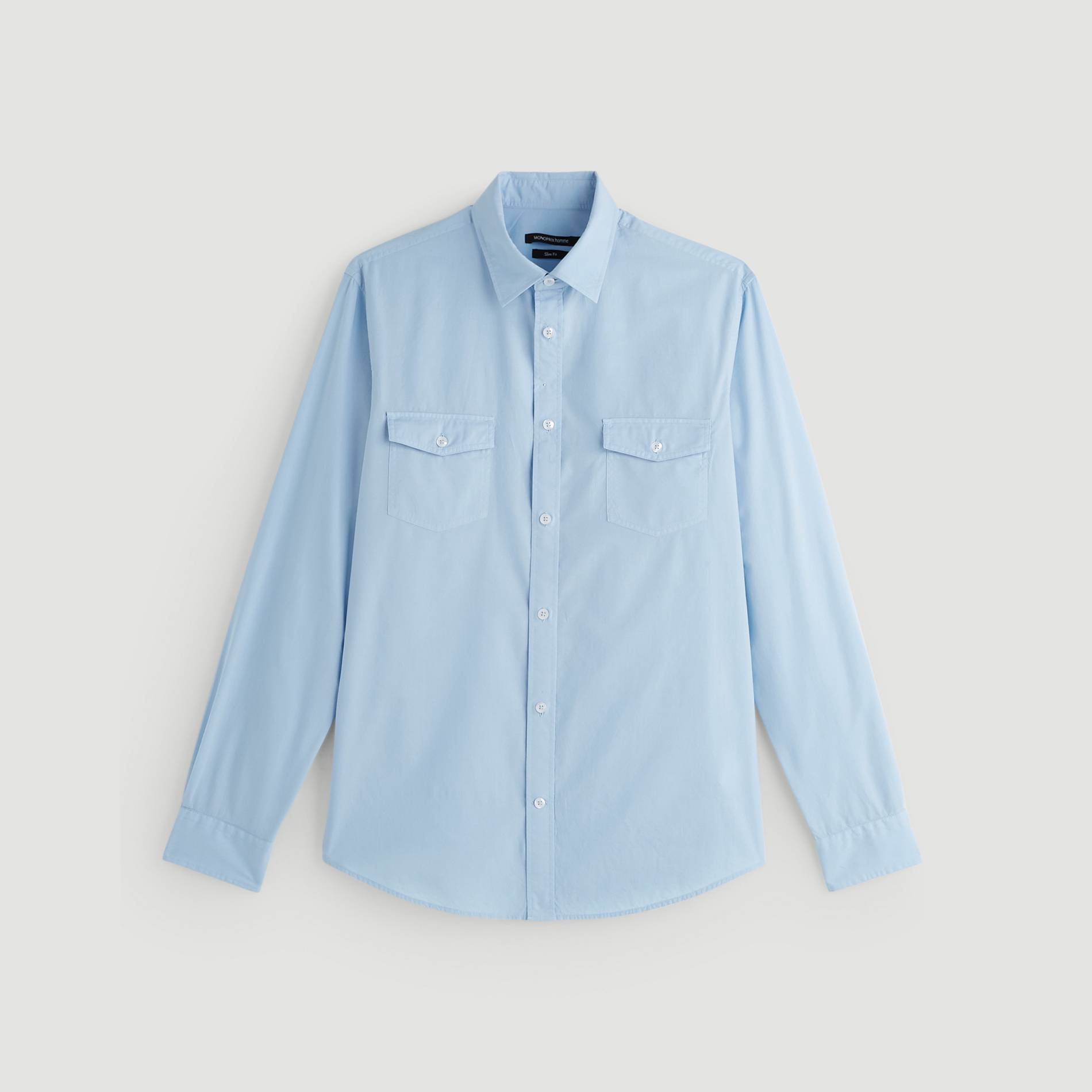 Chemise slim fit, Bleu, large image number 2.0
