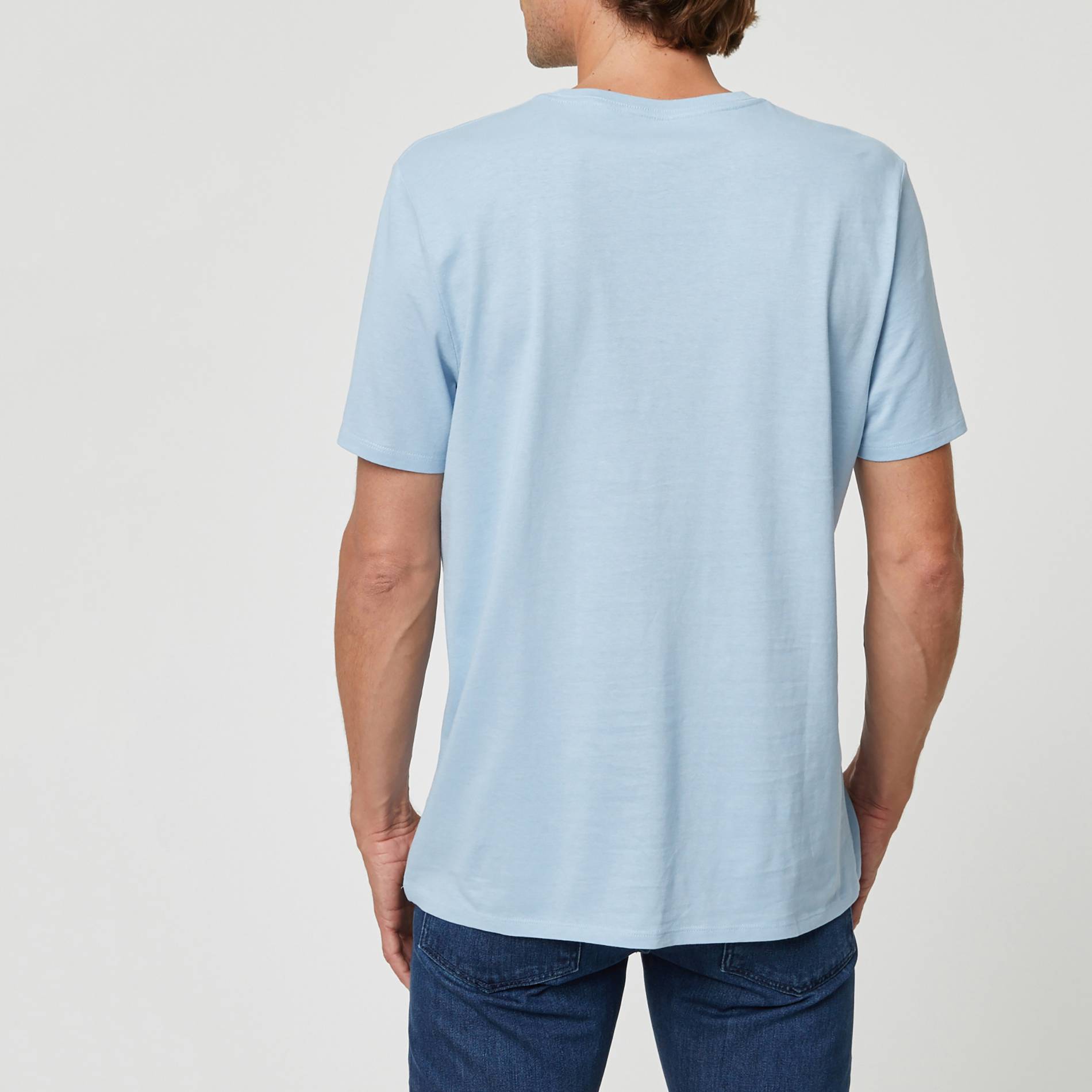 T-shirt imprime en coton BIO, Bleu pâle, large image number 1