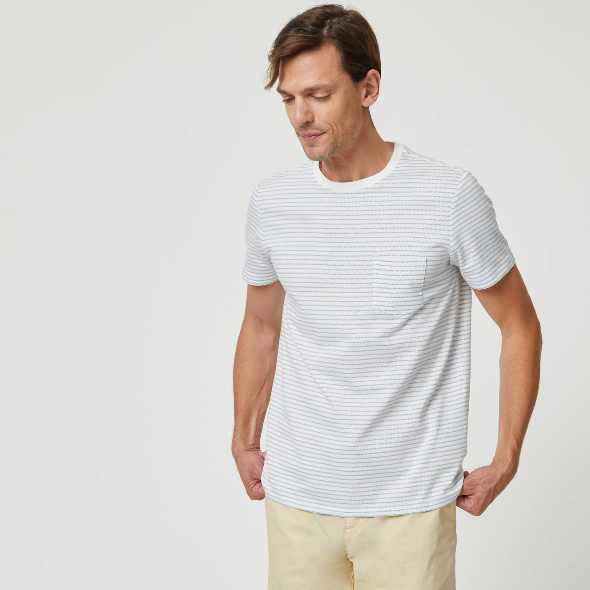 T-shirt manches courtes imprime, Cobalt, large image number 0