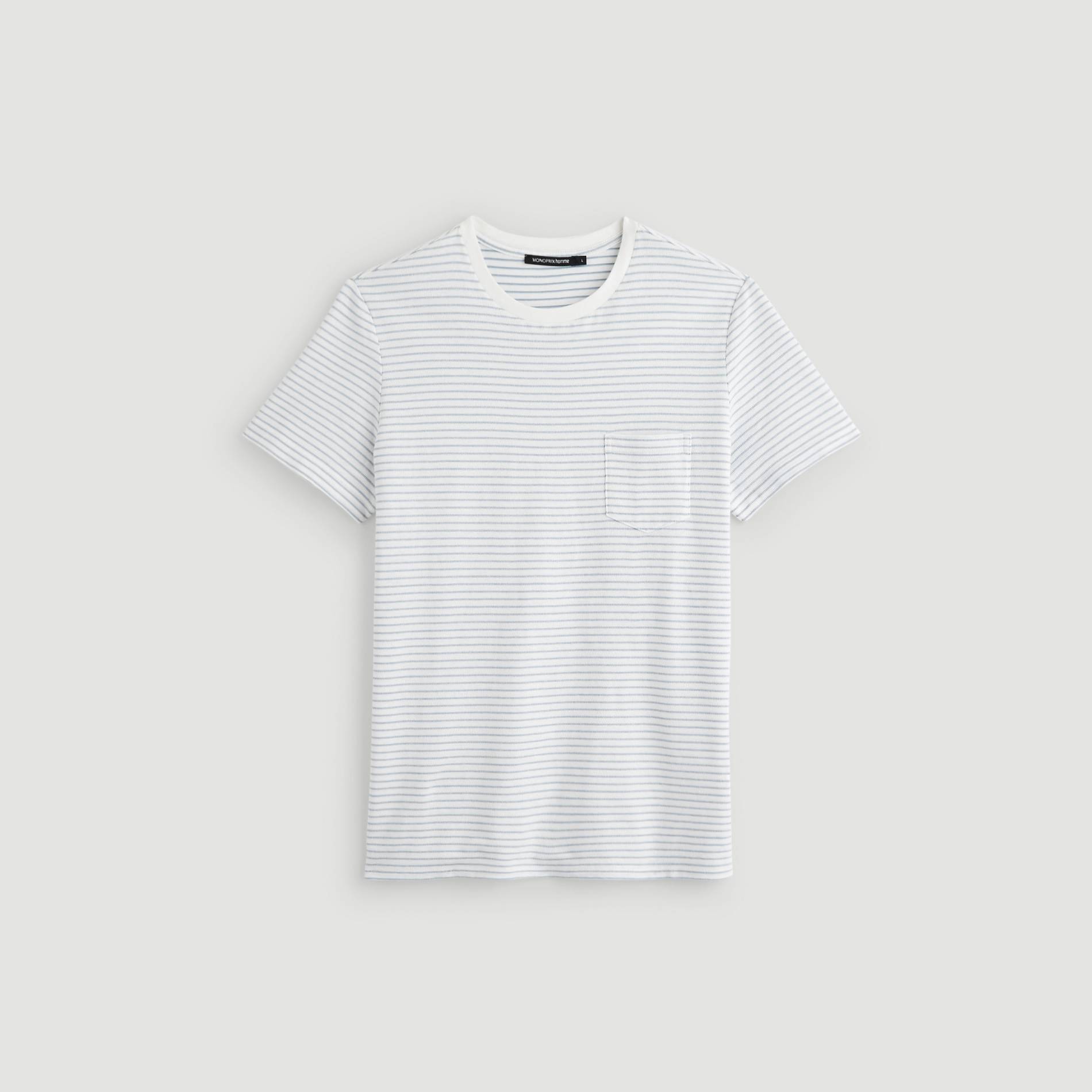 T-shirt manches courtes imprime, Cobalt, large image number 2