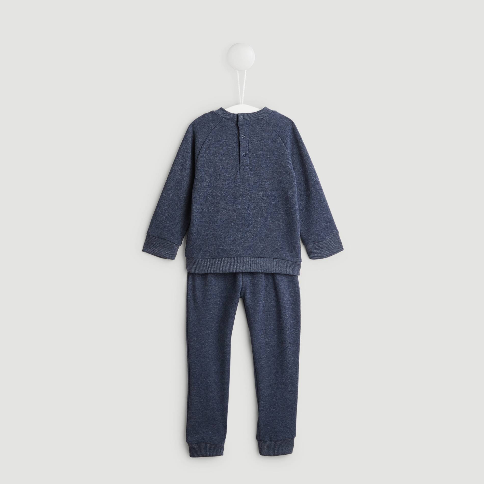 Ensemble molleton imprimé, Bleu marine, large image number 1