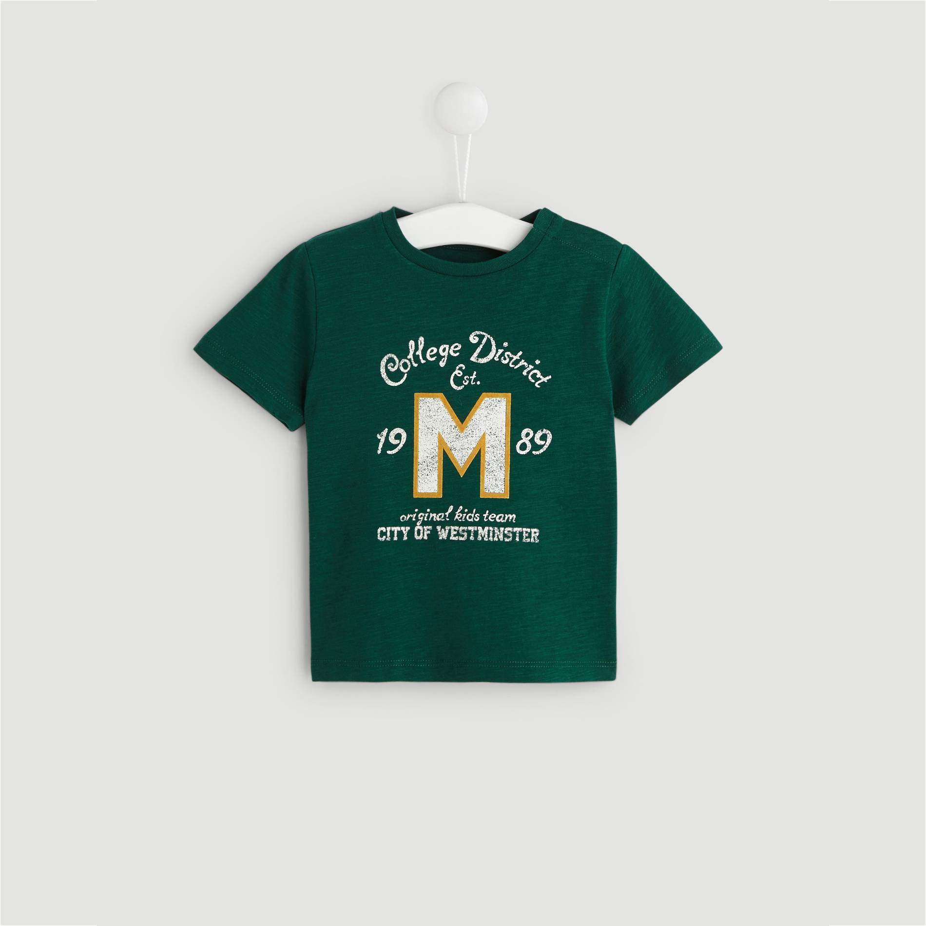 T-shirt manches courtes en coton BIO, Emeraude, large image number 0.0