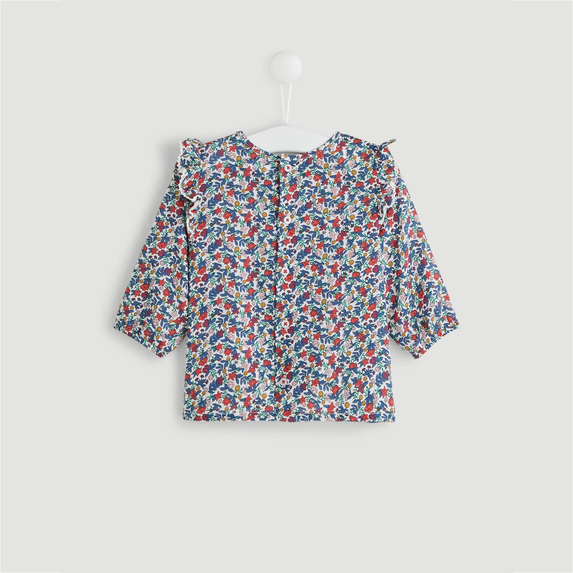 Blouse imprimée, Ecru, large image number 1.0