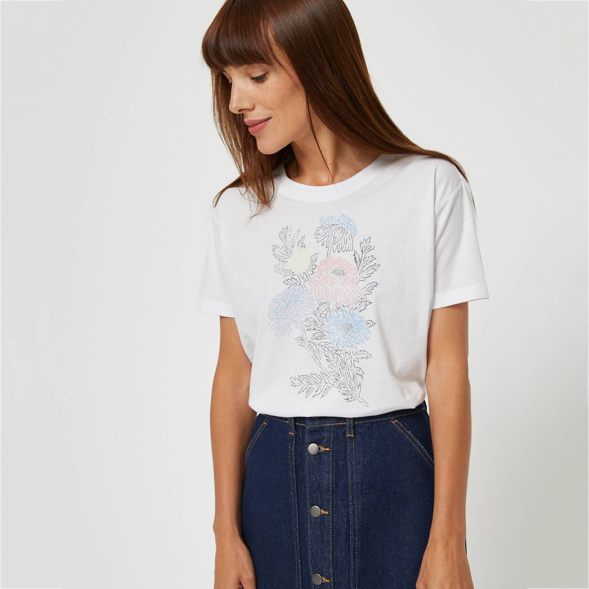 T-shirt imprime place en coton BIO, Blanc, large image number 0