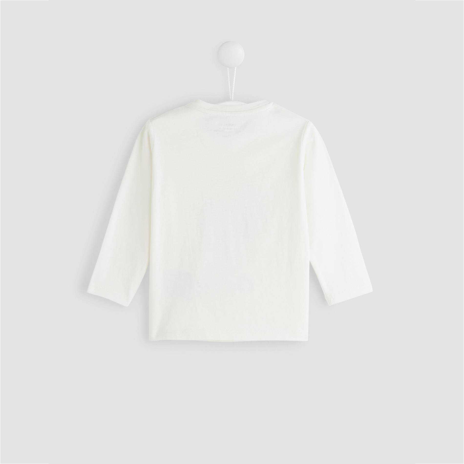 T-shirt imprimé en coton BIO, Ecru, large image number 1