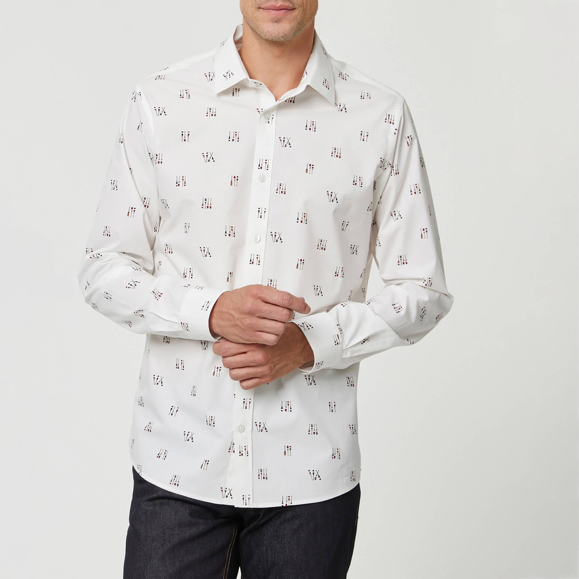 Chemise imprimee, Blanc, large image number 0.0