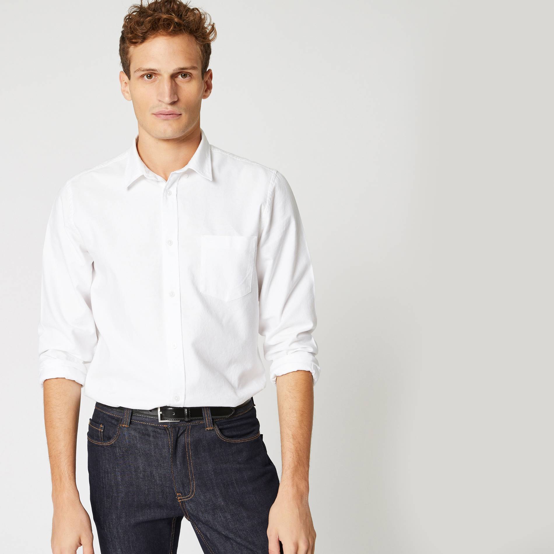 Chemise coupe slim, Blanc, large image number 0.0